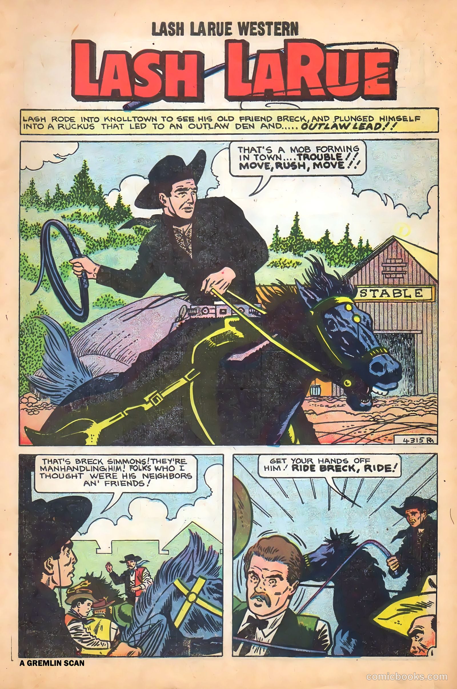 Lash Larue Western #71 — page 4 of 37
