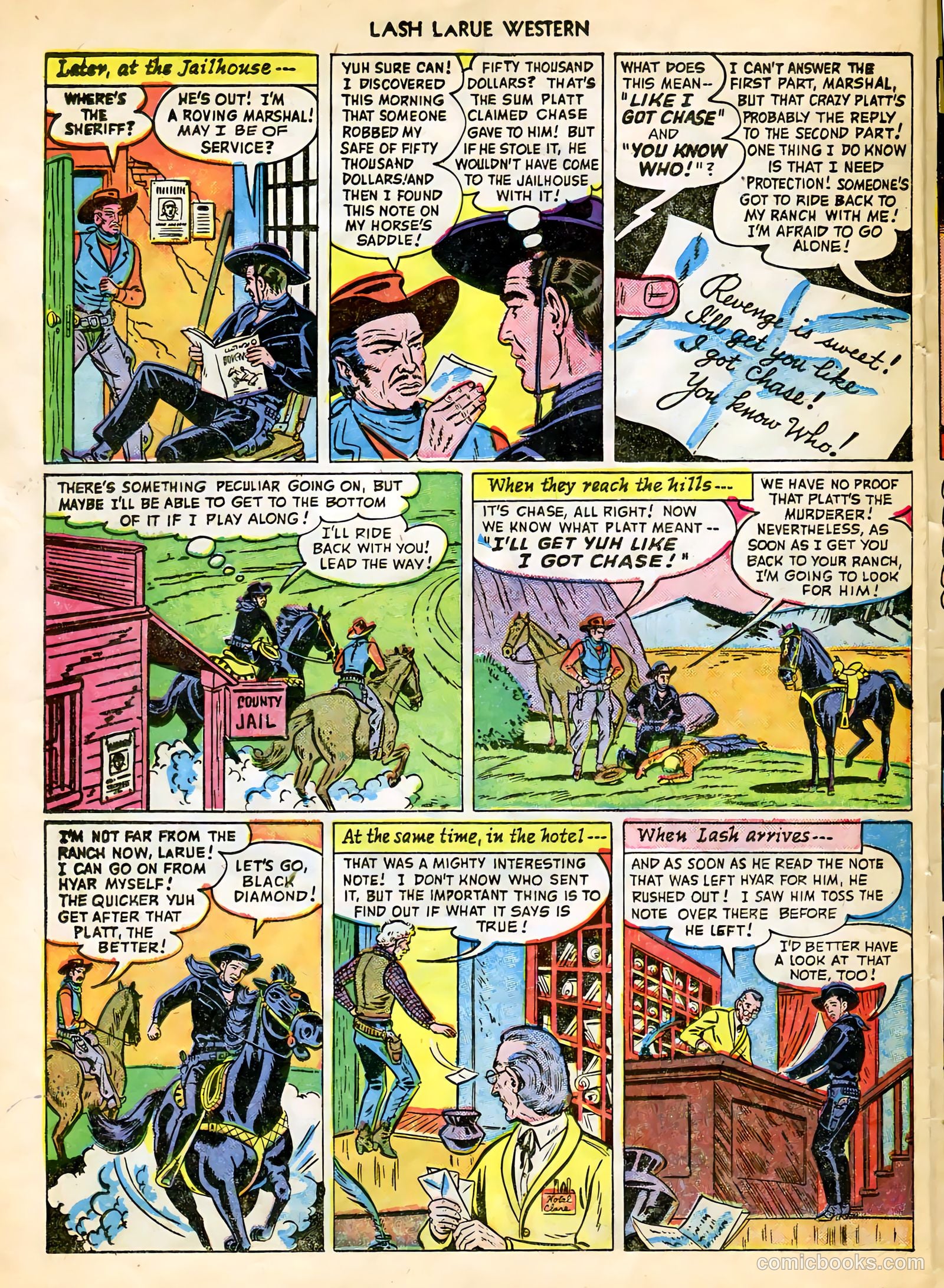 Lash LaRue Western #9 — page 22 of 36