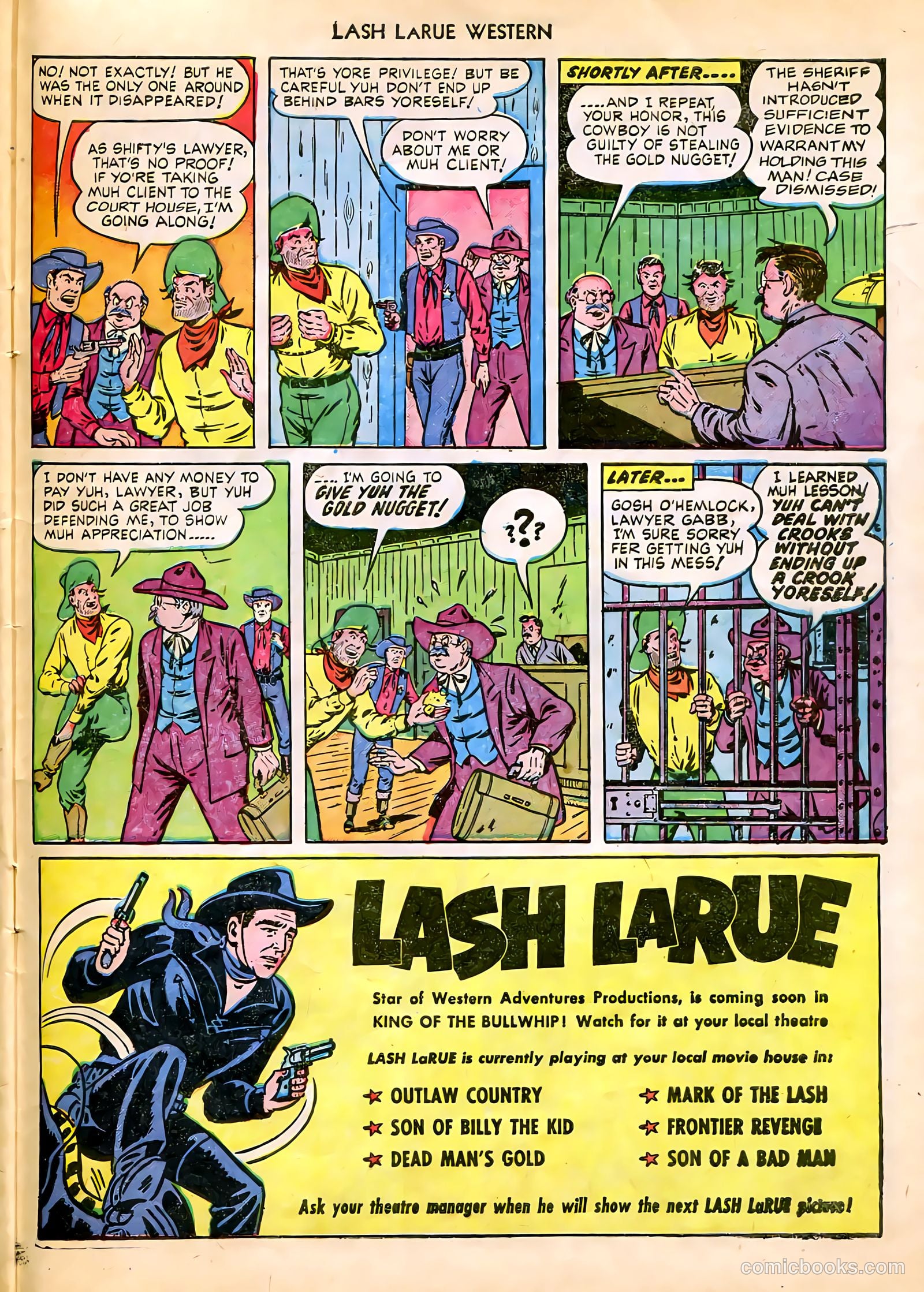 Lash LaRue Western #9 — page 27 of 36