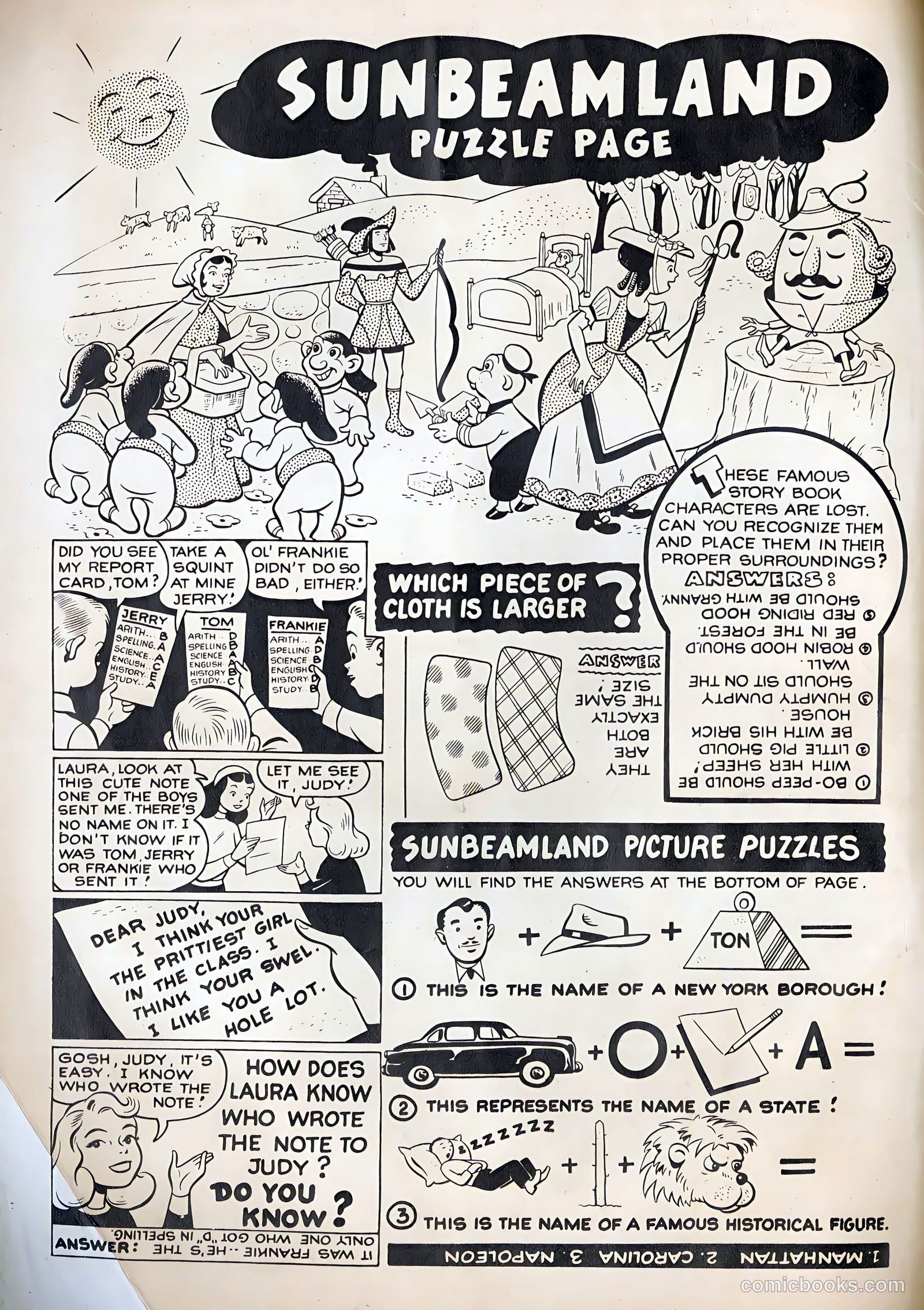Little Miss Sunbeam Comics #3 — page 2 of 36