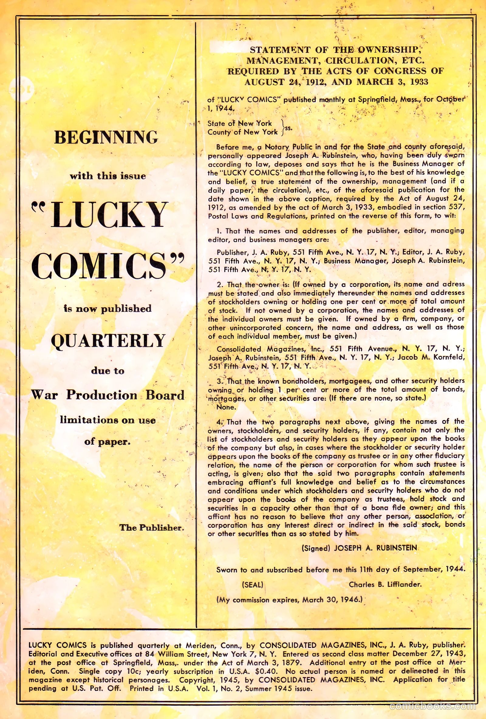 Lucky Comics #2 — page 2 of 35