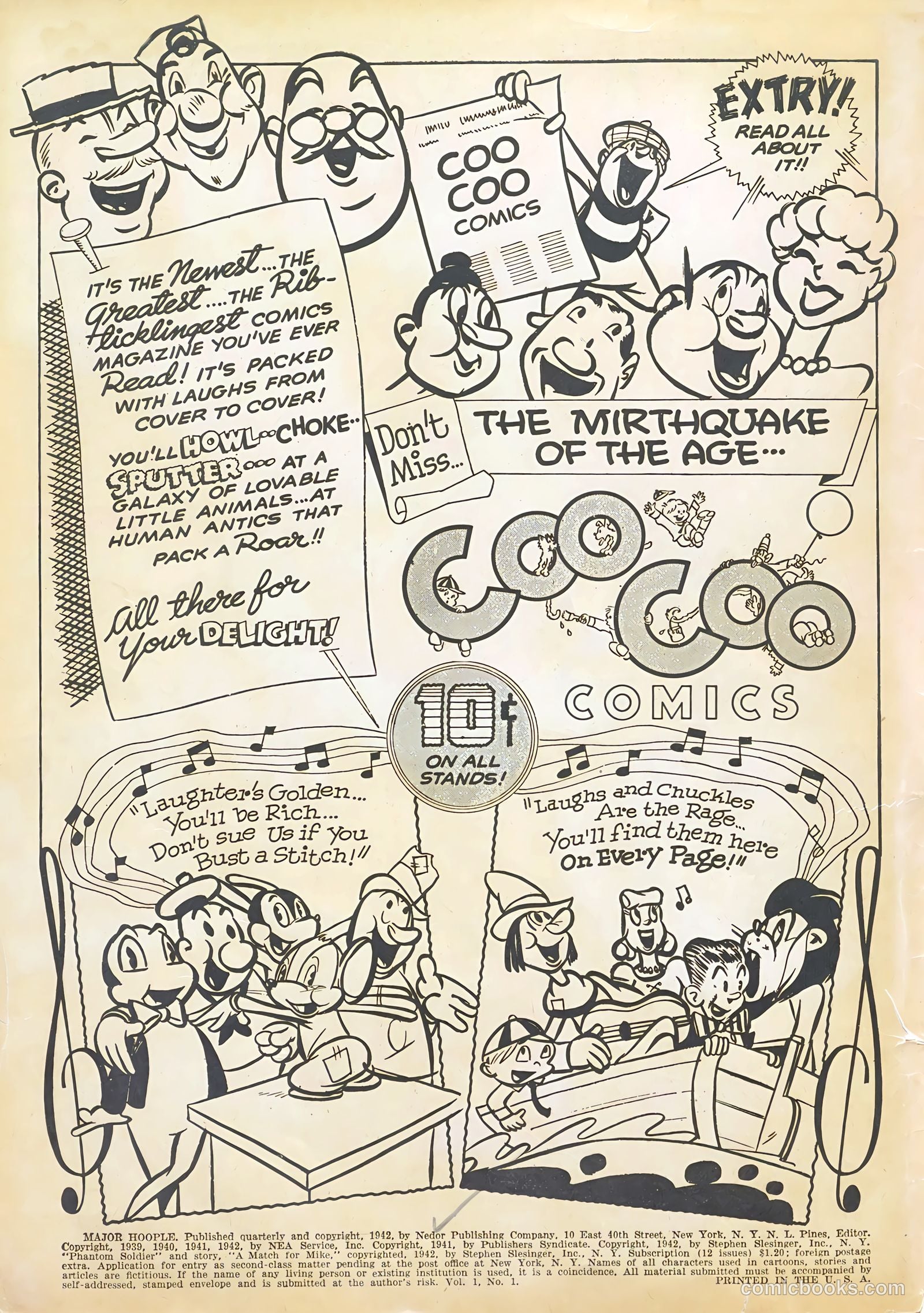 Major Hoople Comics #1 — page 2 of 68