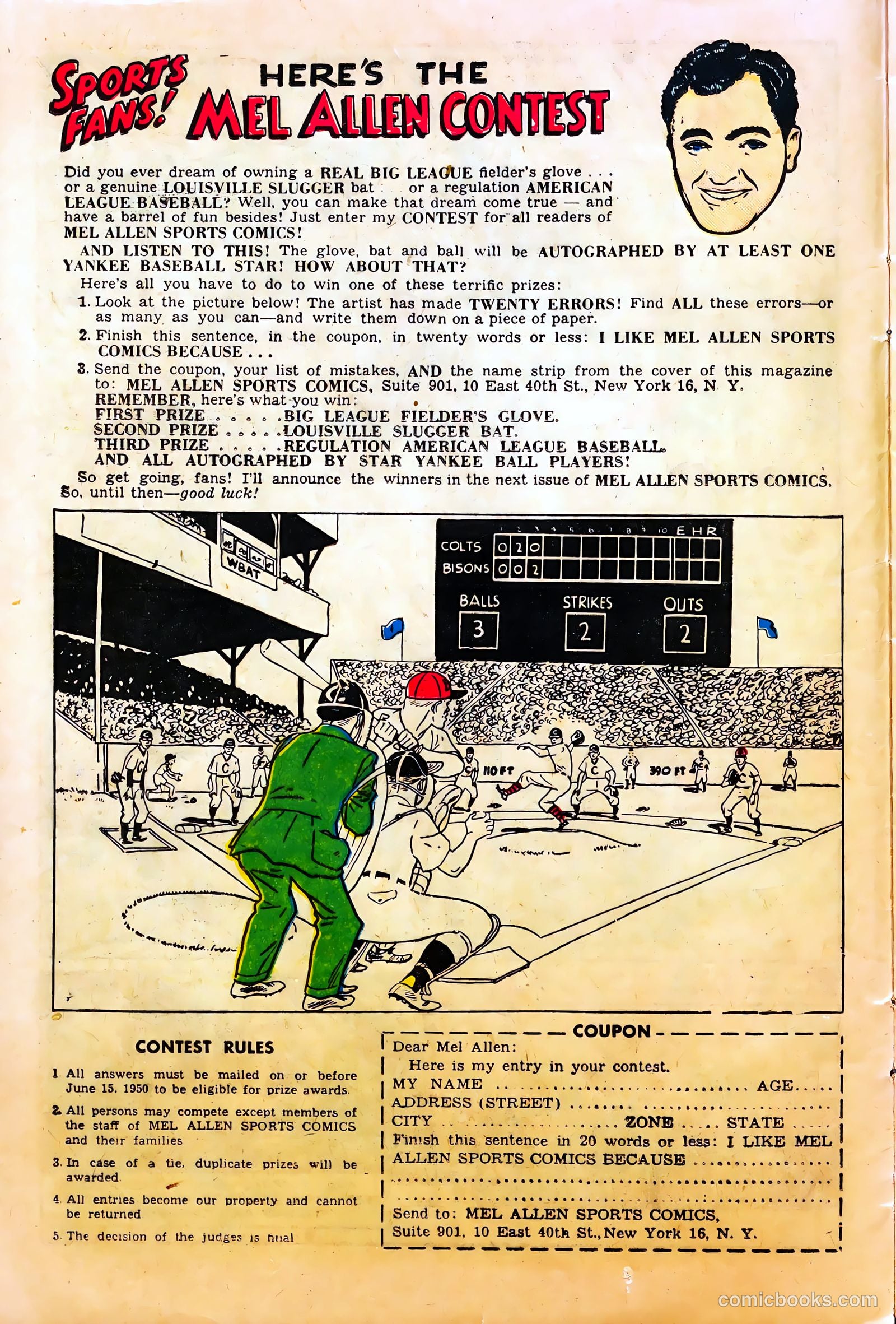 Mel Allen Sports Comics #6 — page 12 of 36