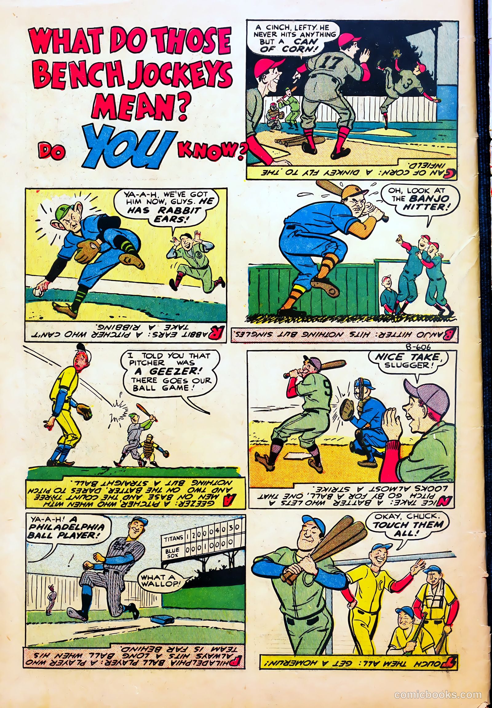 Mel Allen Sports Comics #6 — page 34 of 36
