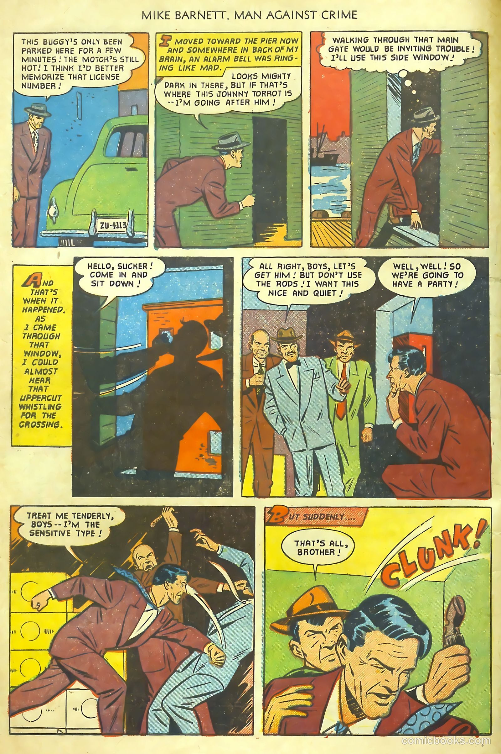 Mike Barnett, Man Against Crime #1 — page 8 of 36