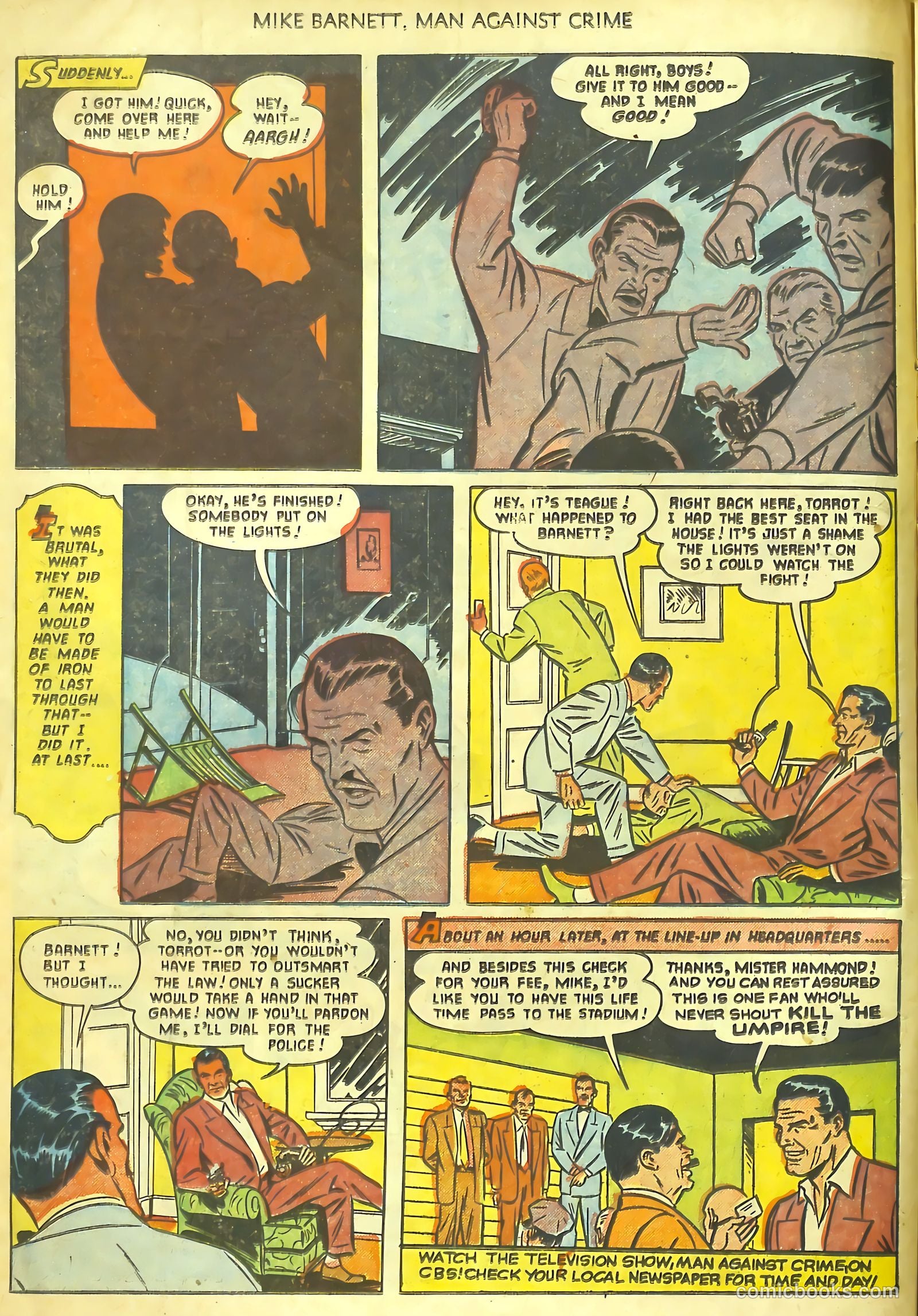 Mike Barnett, Man Against Crime #1 — page 14 of 36