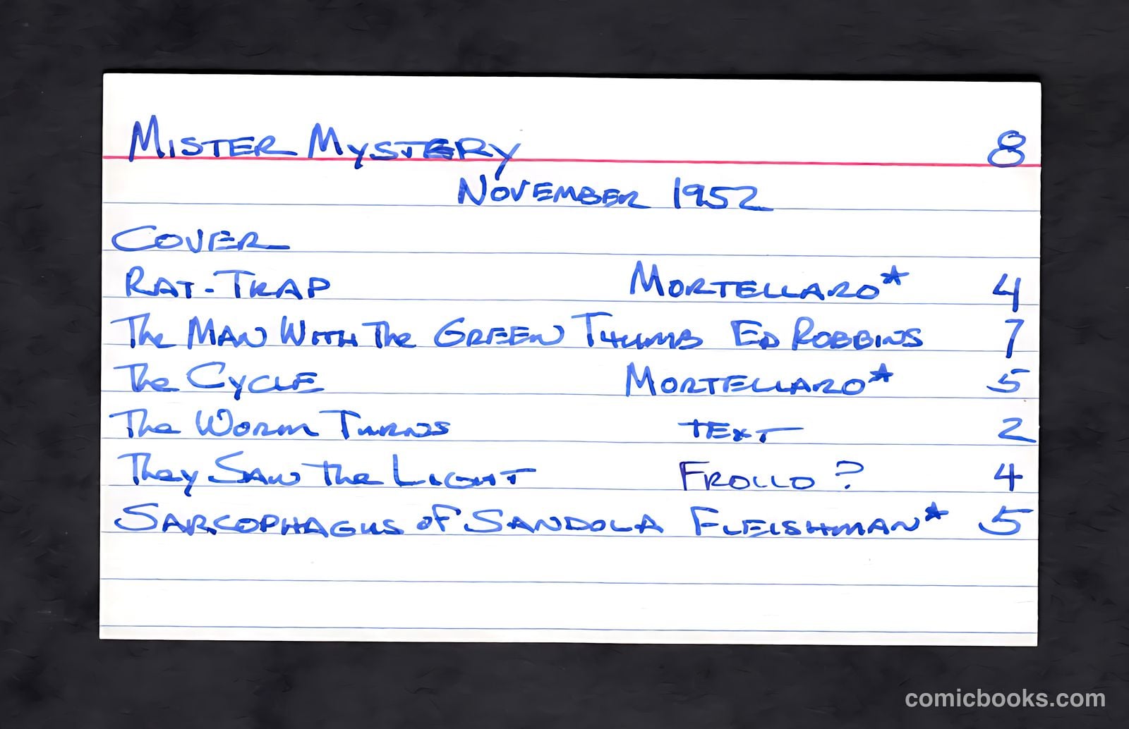 Mister Mystery #8 — page 36 of 36