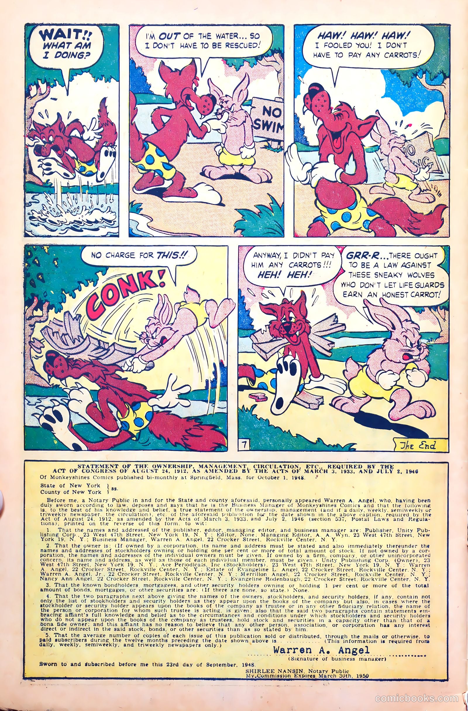 Monkeyshines Comics #26 — page 34 of 36