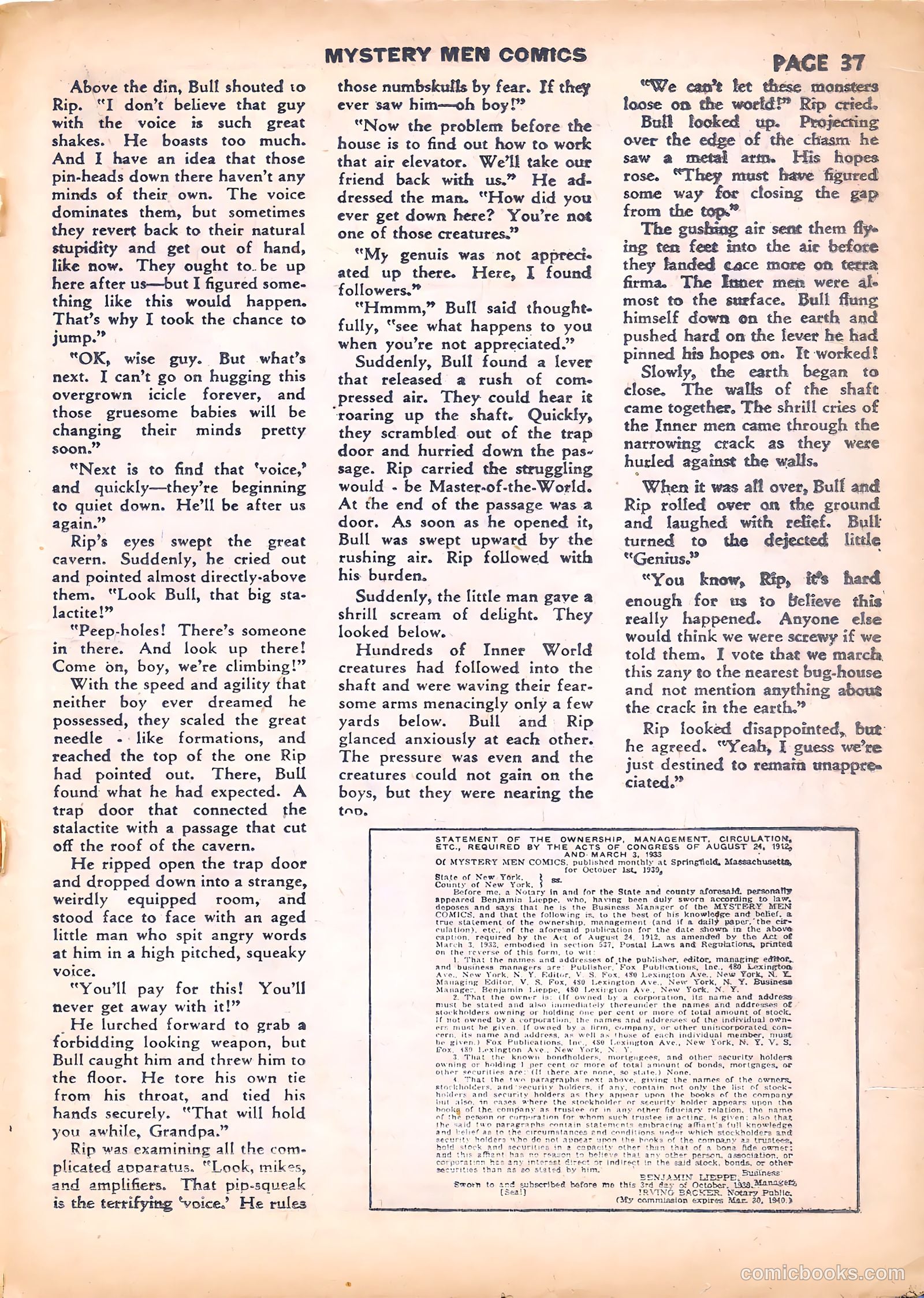 Mystery Men Comics #7 — page 39 of 68