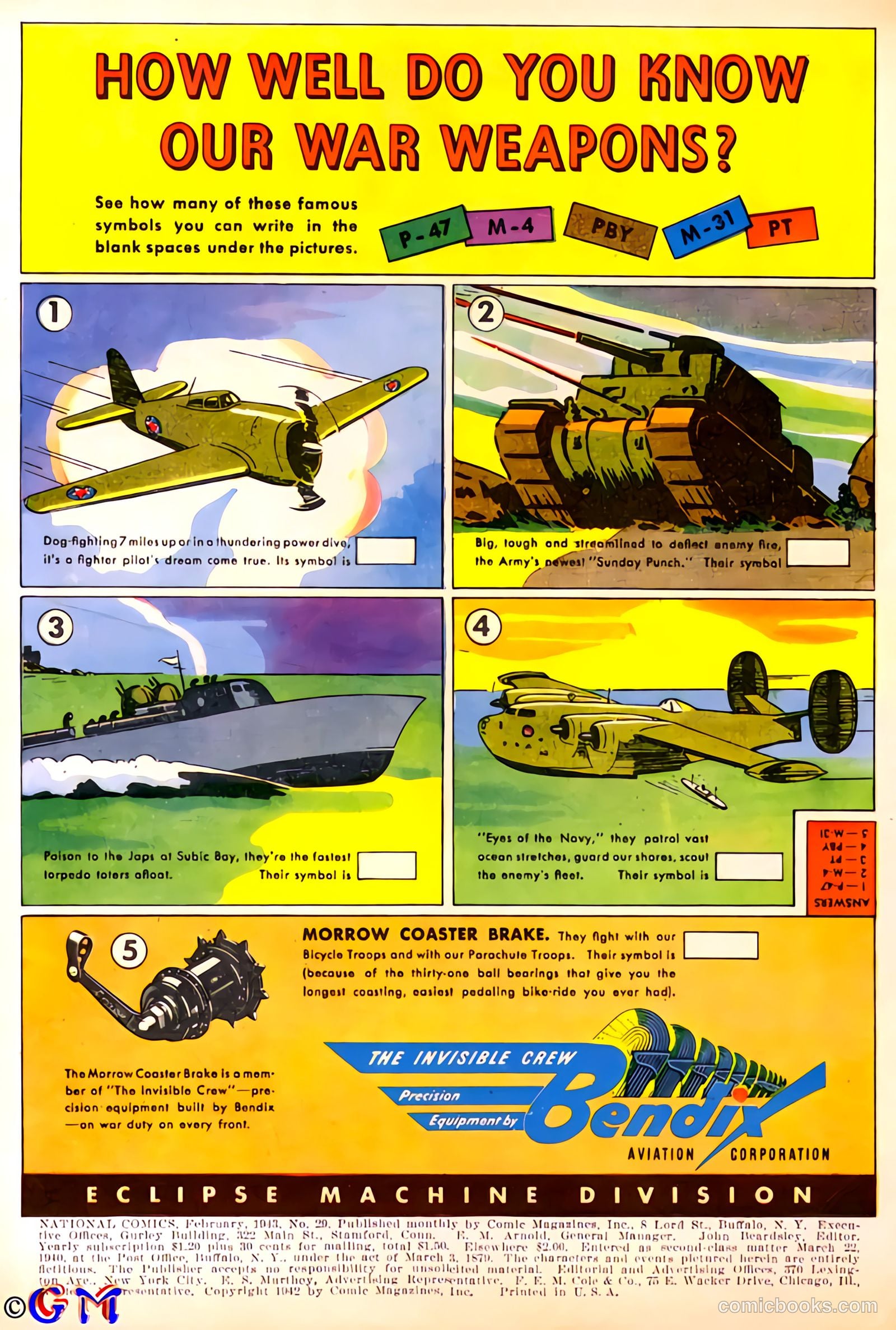 National Comics #29 — page 68 of 68