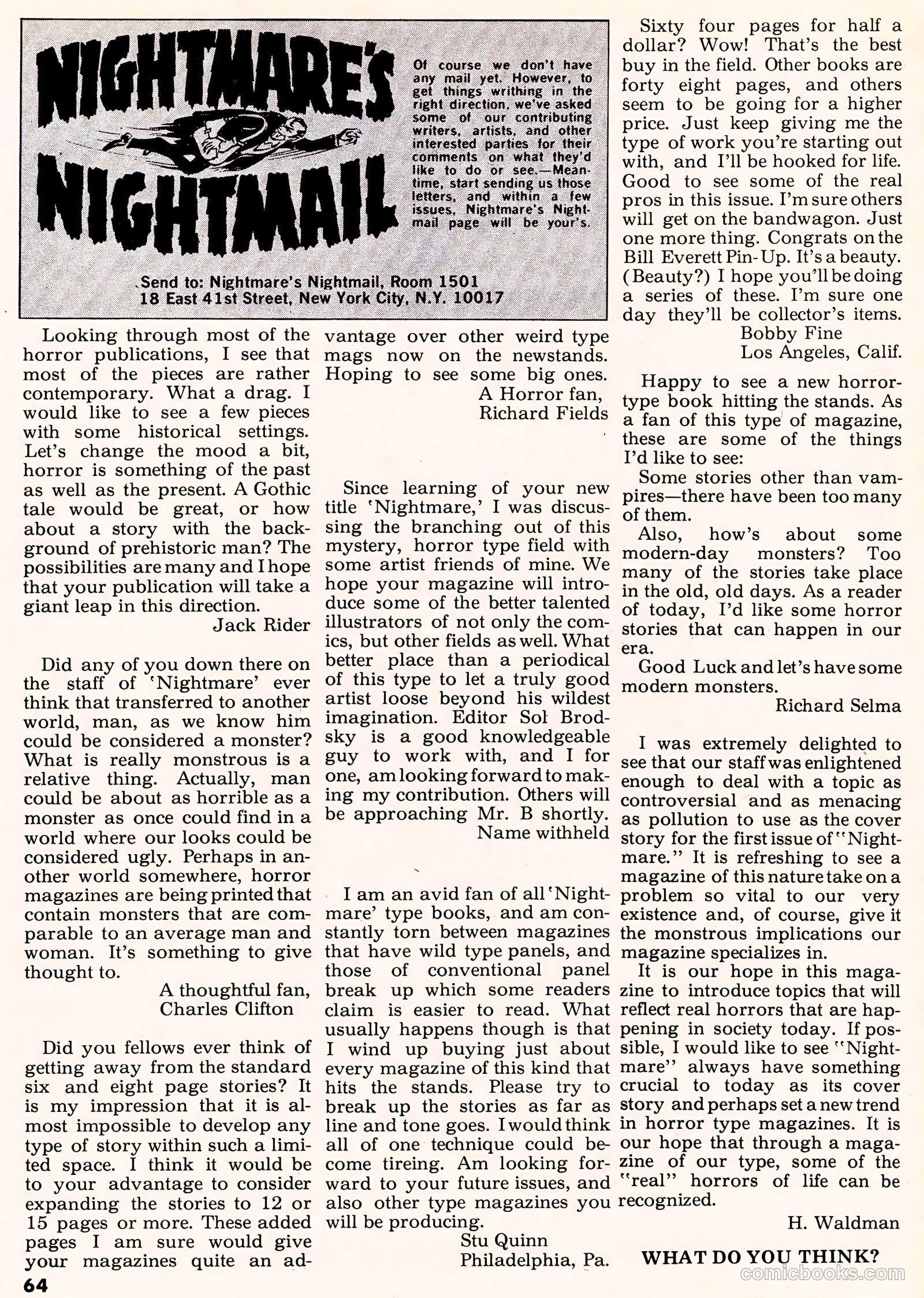 Nightmare #1 — page 66 of 68