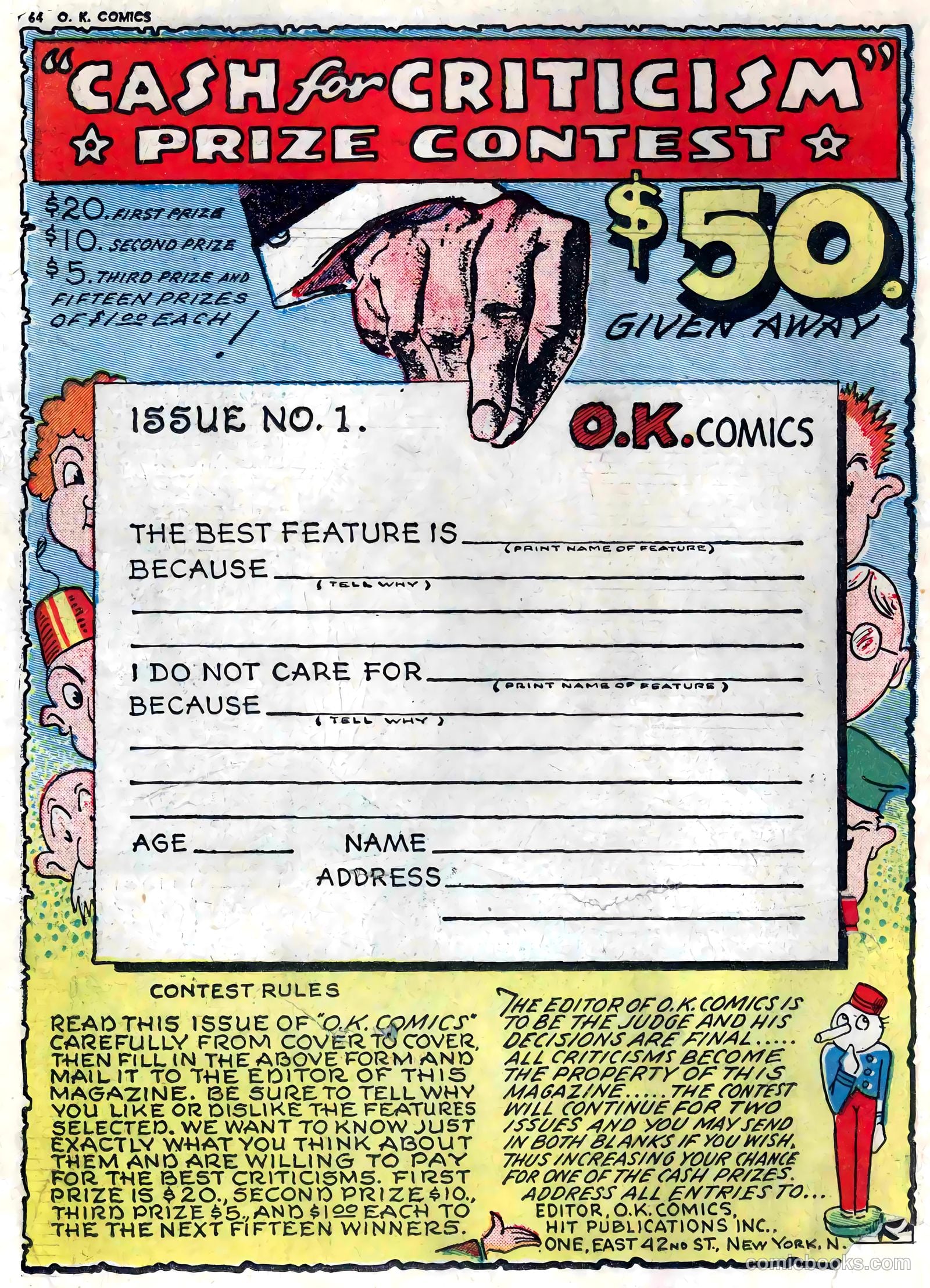 O.K. Comics #1 — page 65 of 66