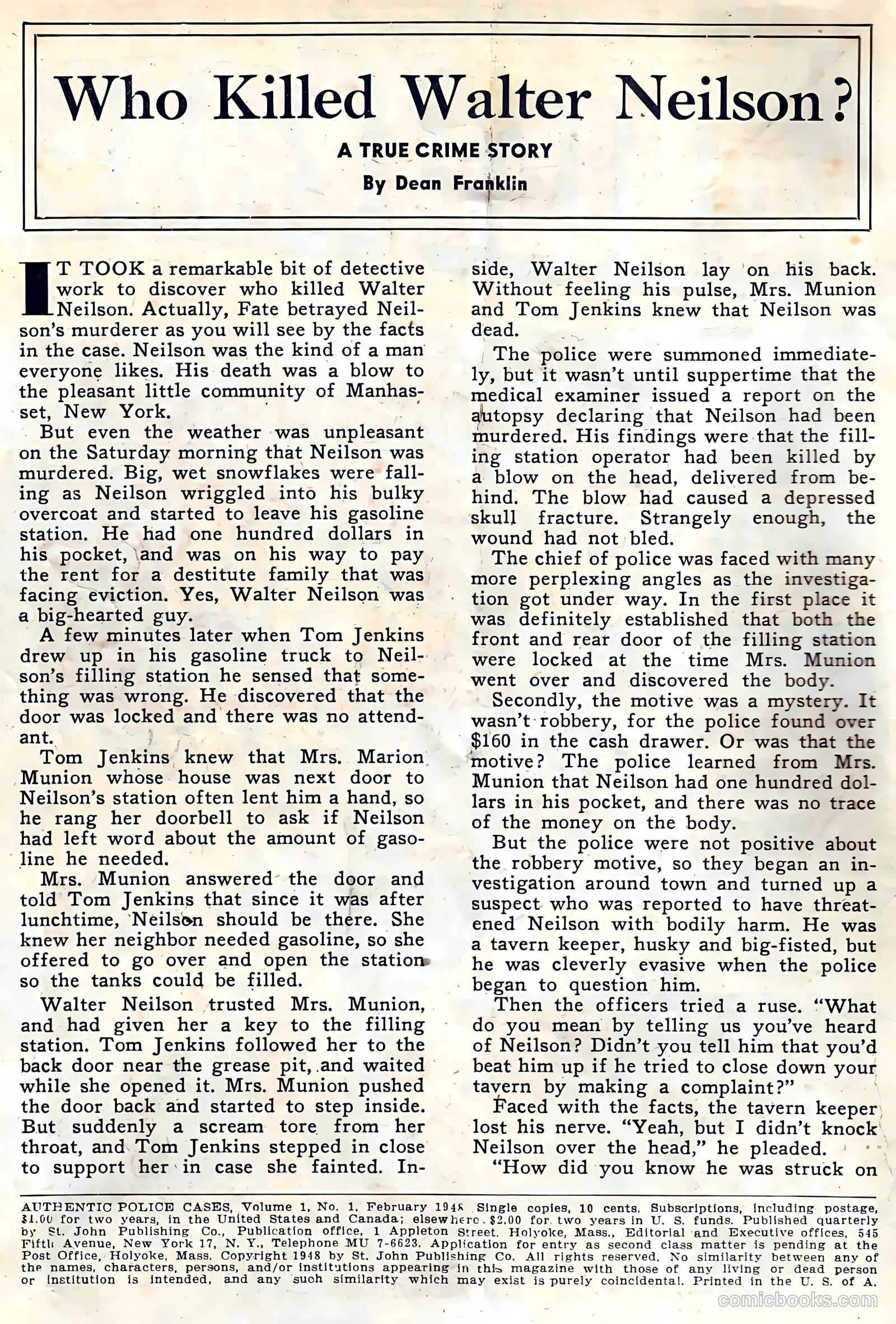 Authentic Police Cases #1 — page 2 of 36