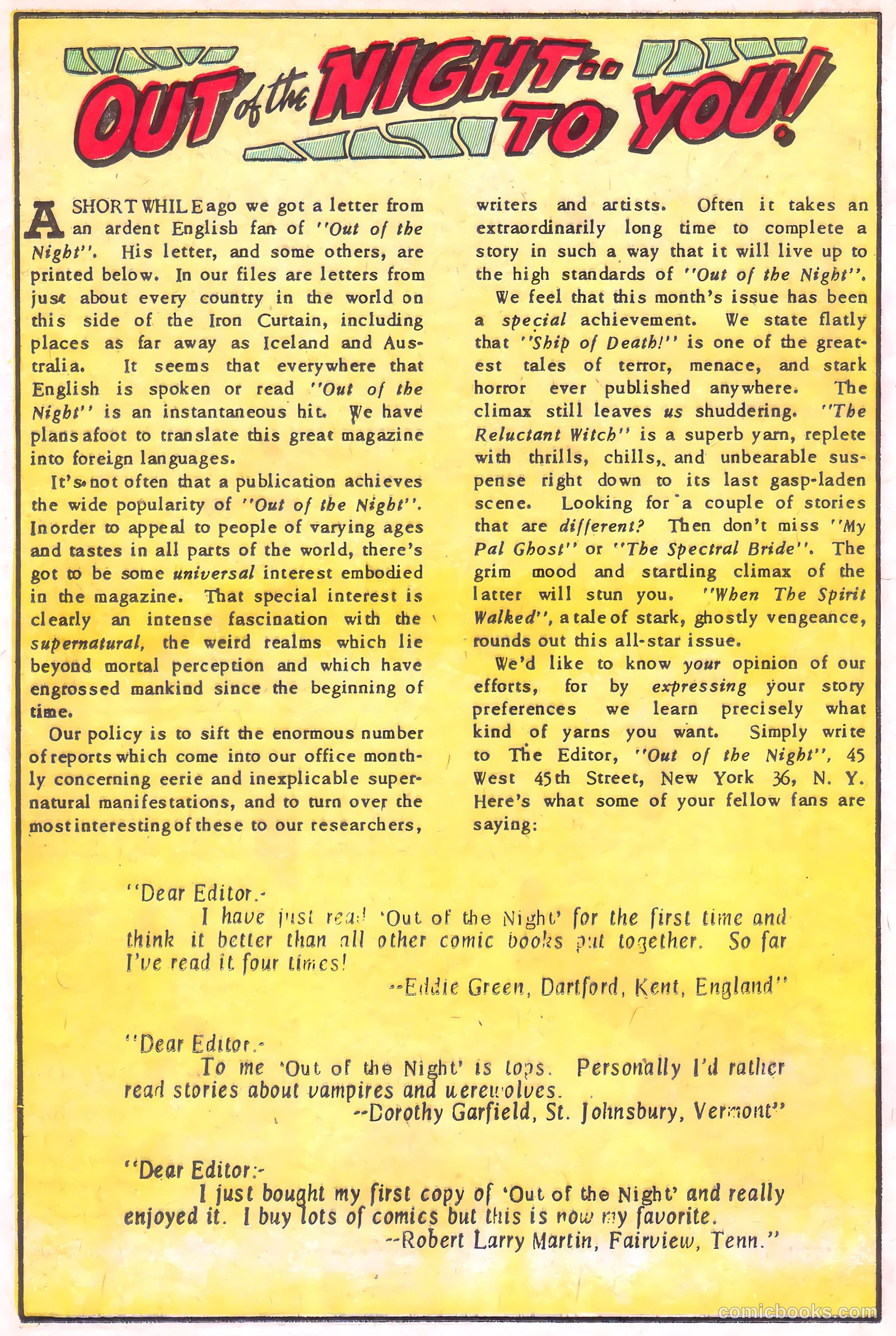 Out of the Night #10 — page 18 of 35