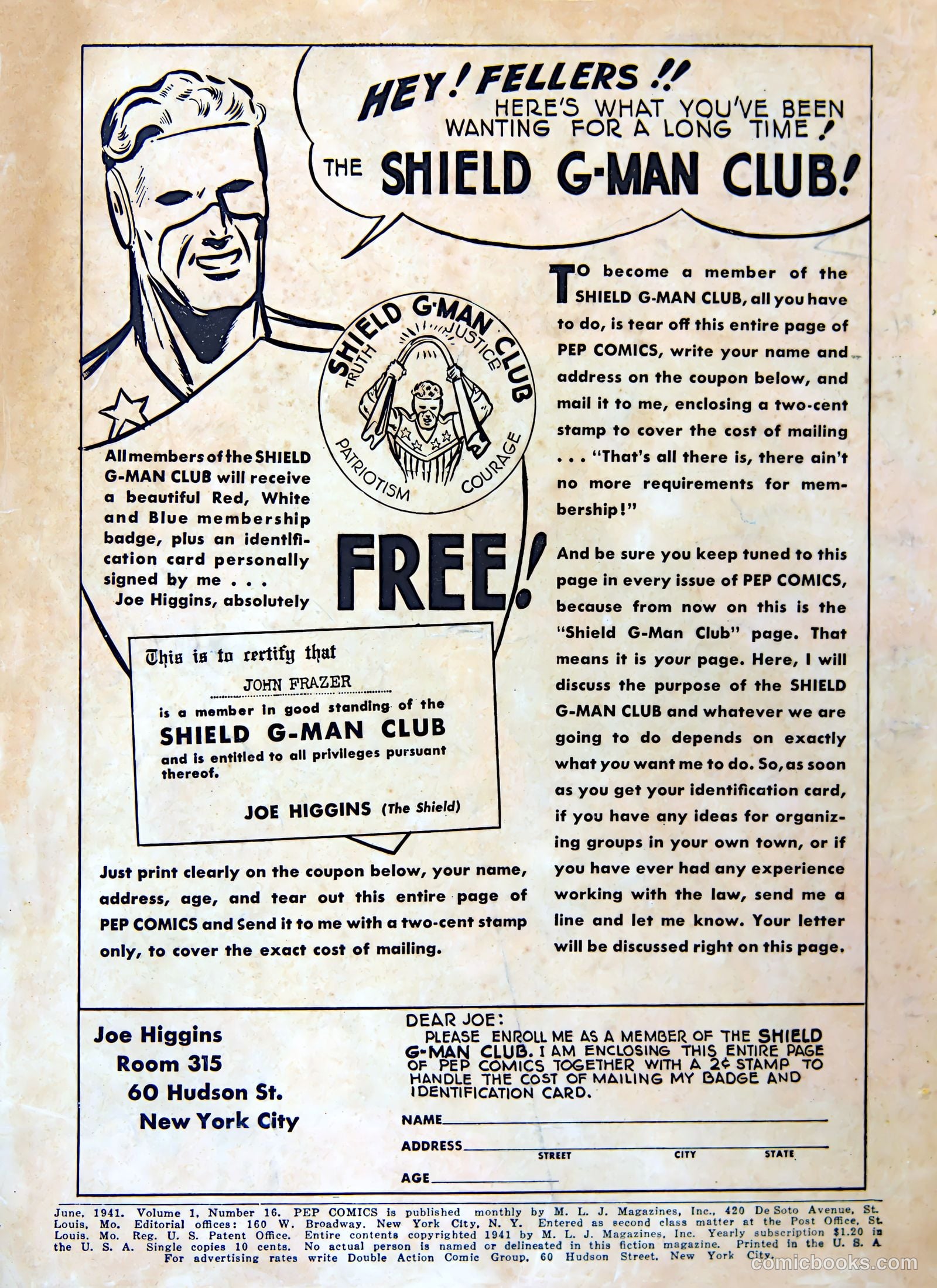 Pep Comics #16 — page 2 of 68