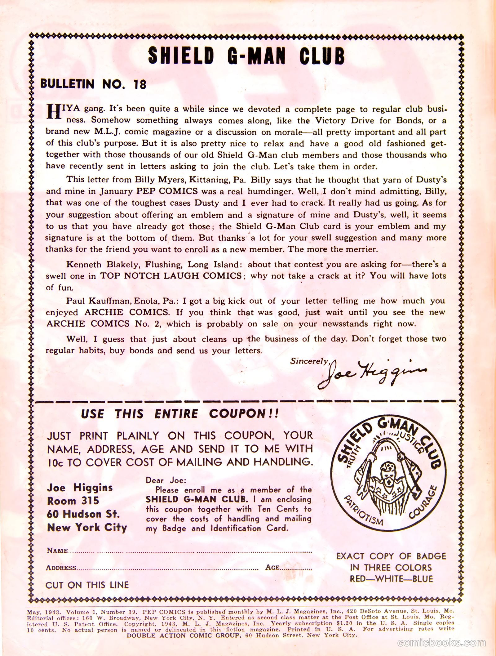 Pep Comics #39 — page 2 of 68