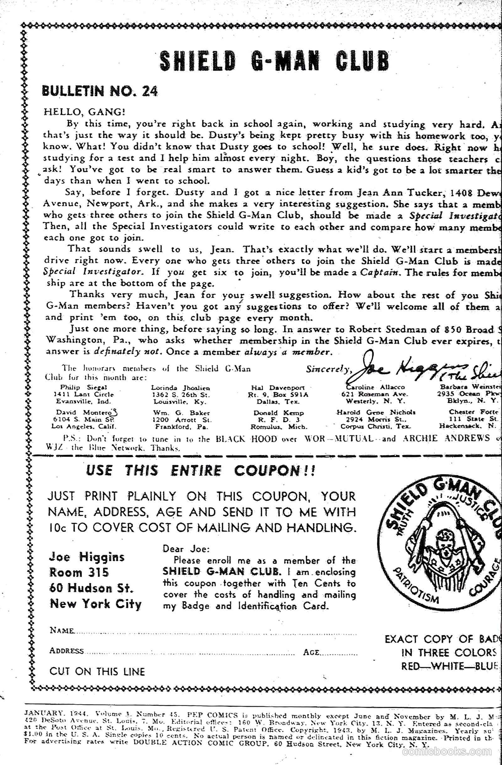 Pep Comics #45 — page 2 of 60