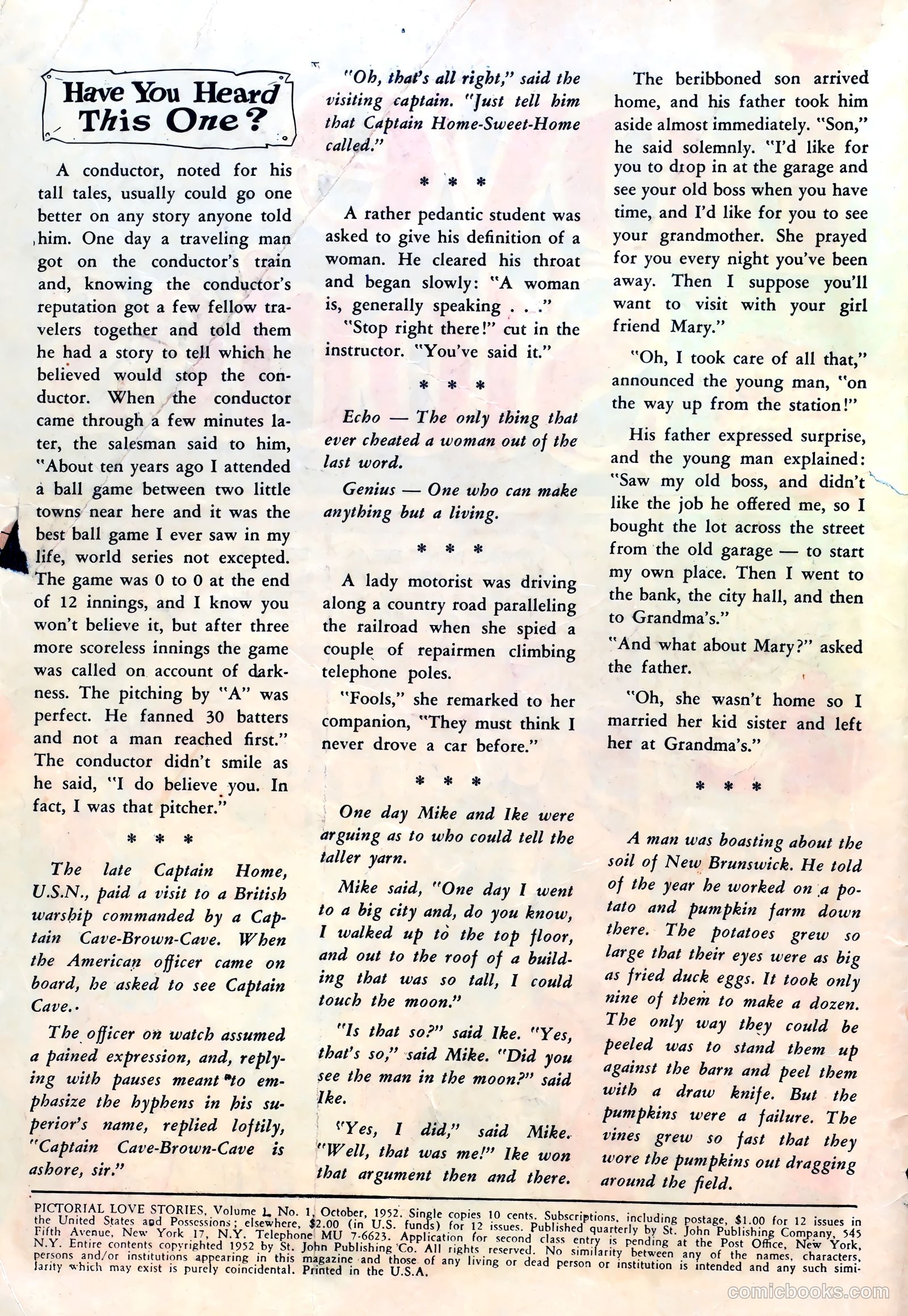 Pictorial Love Stories #1 — page 2 of 38