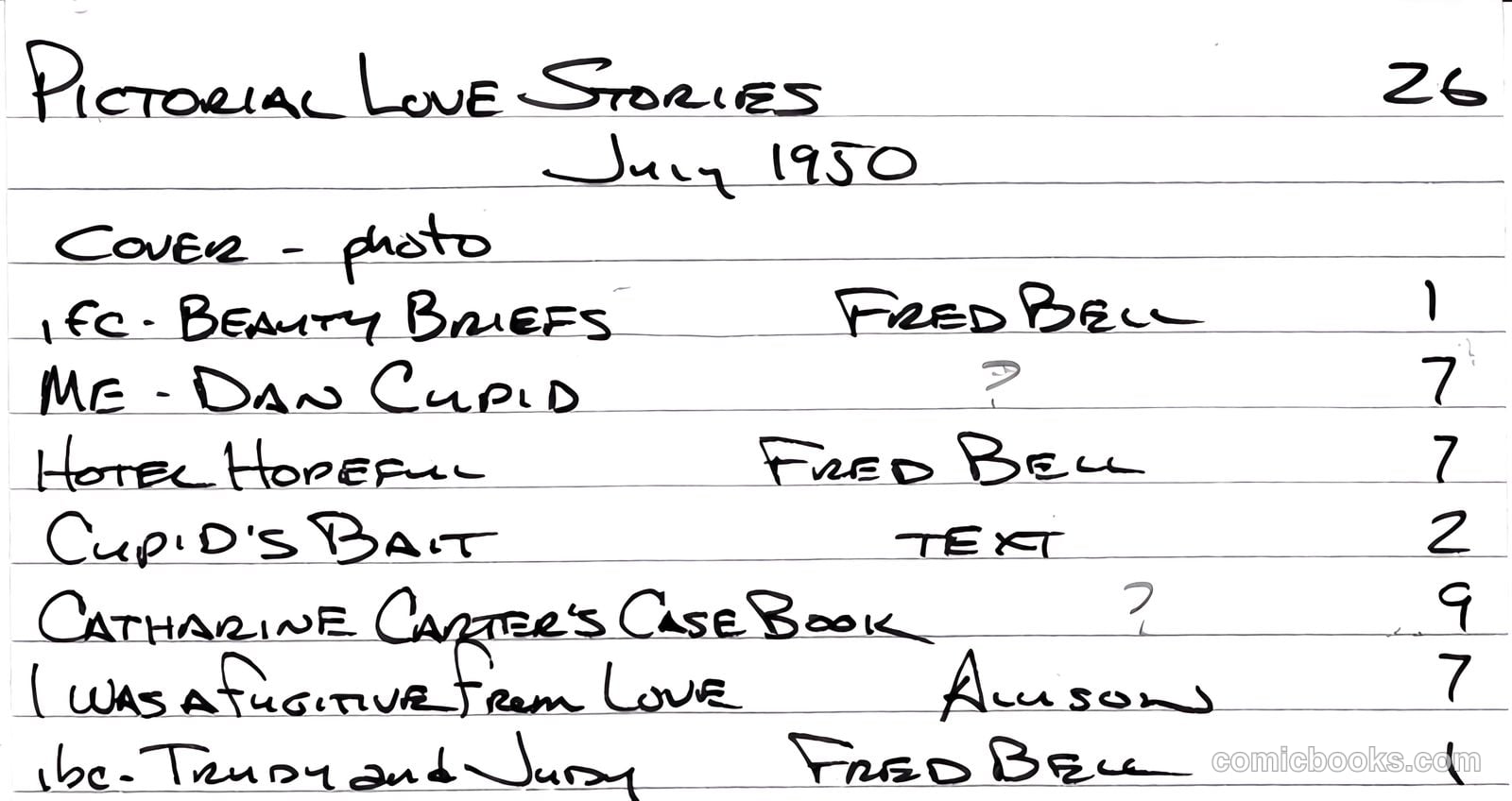 Pictorial Love Stories #26 — page 37 of 37