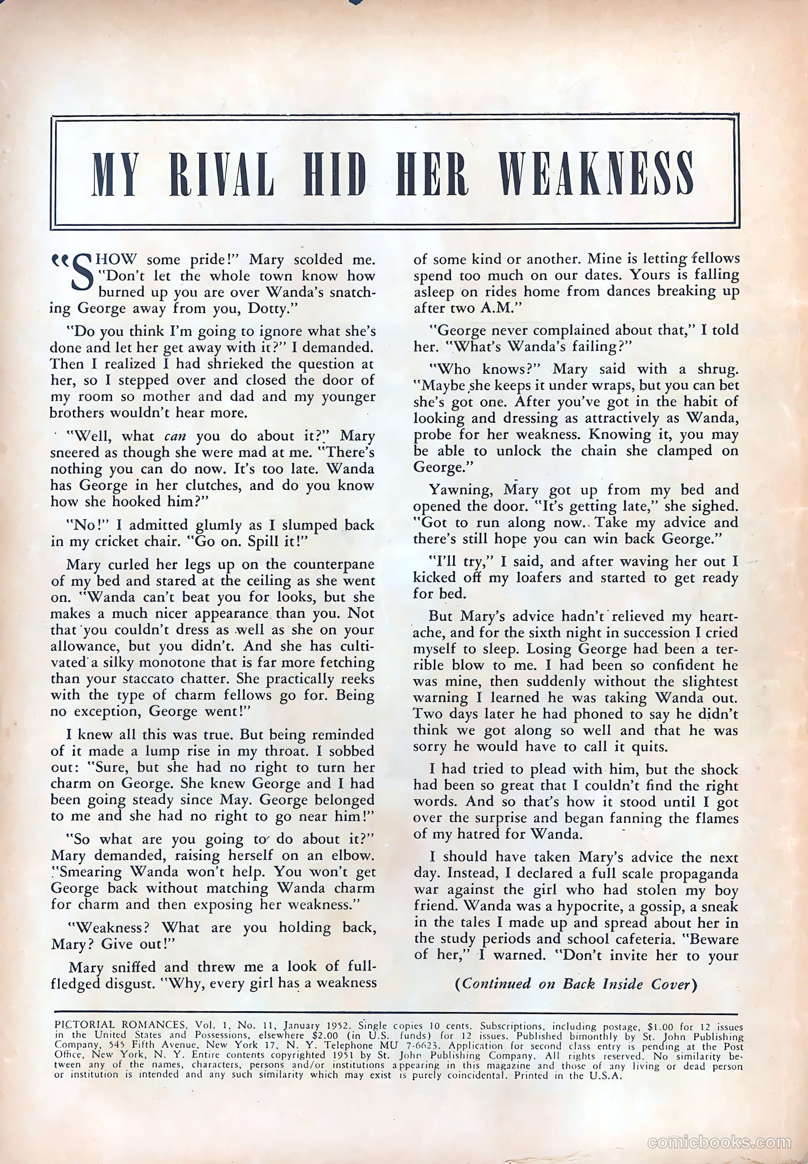 Pictorial Romances #11 — page 2 of 36