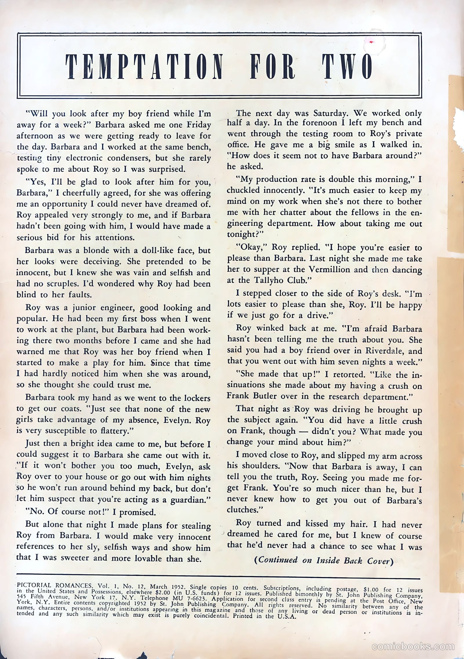 Pictorial Romances #12 — page 2 of 36