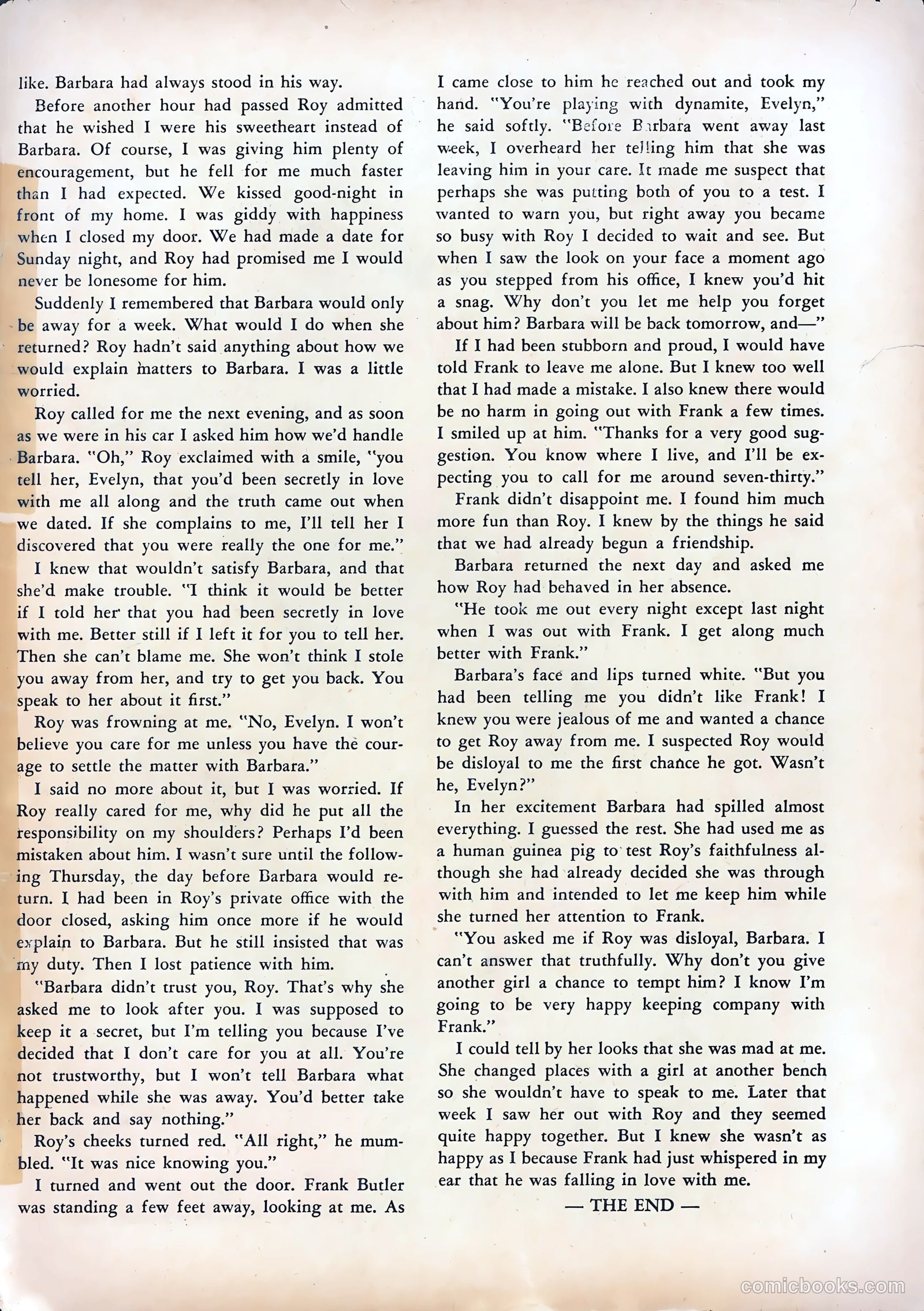 Pictorial Romances #12 — page 35 of 36