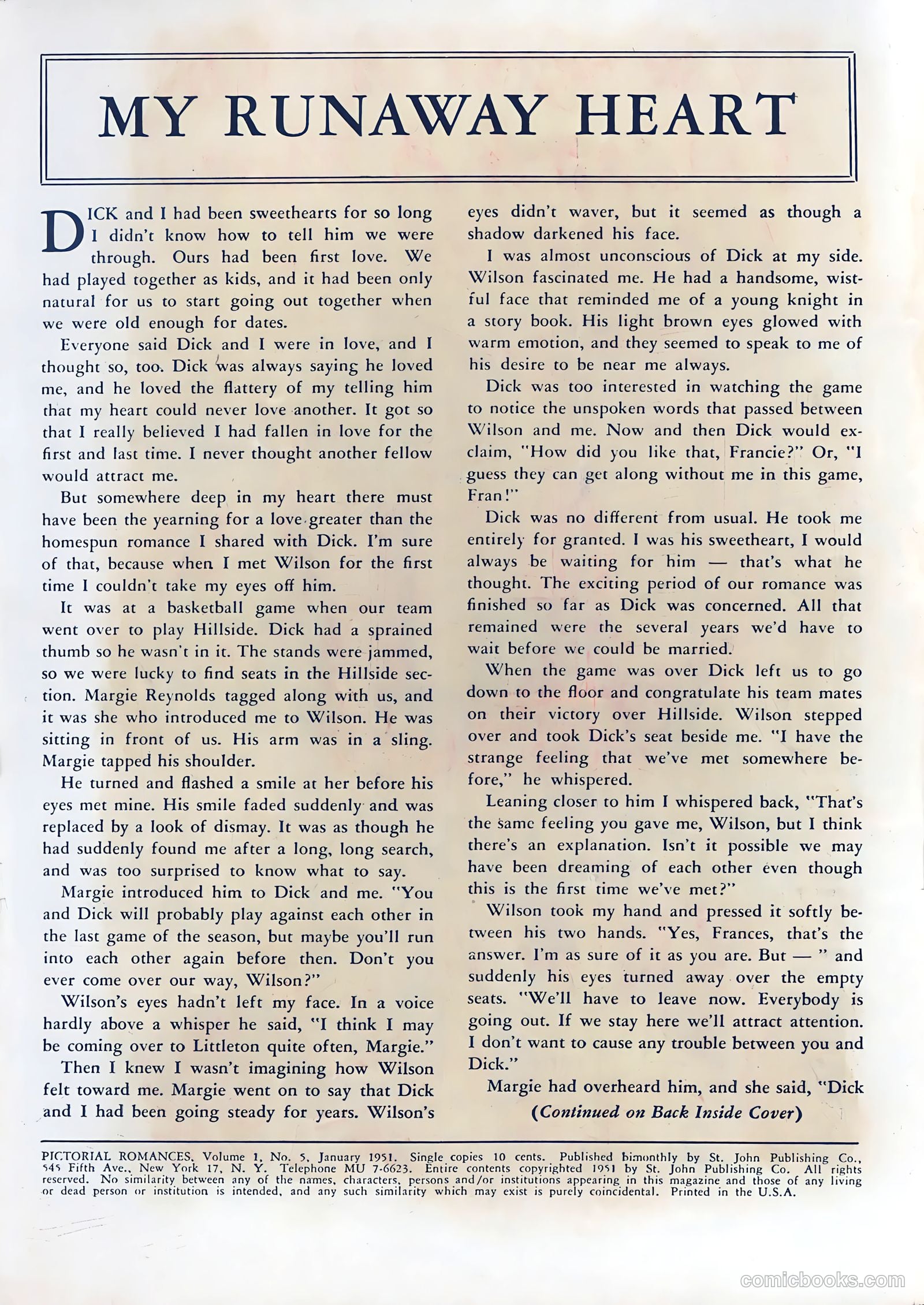 Pictorial Romances #5 — page 2 of 36