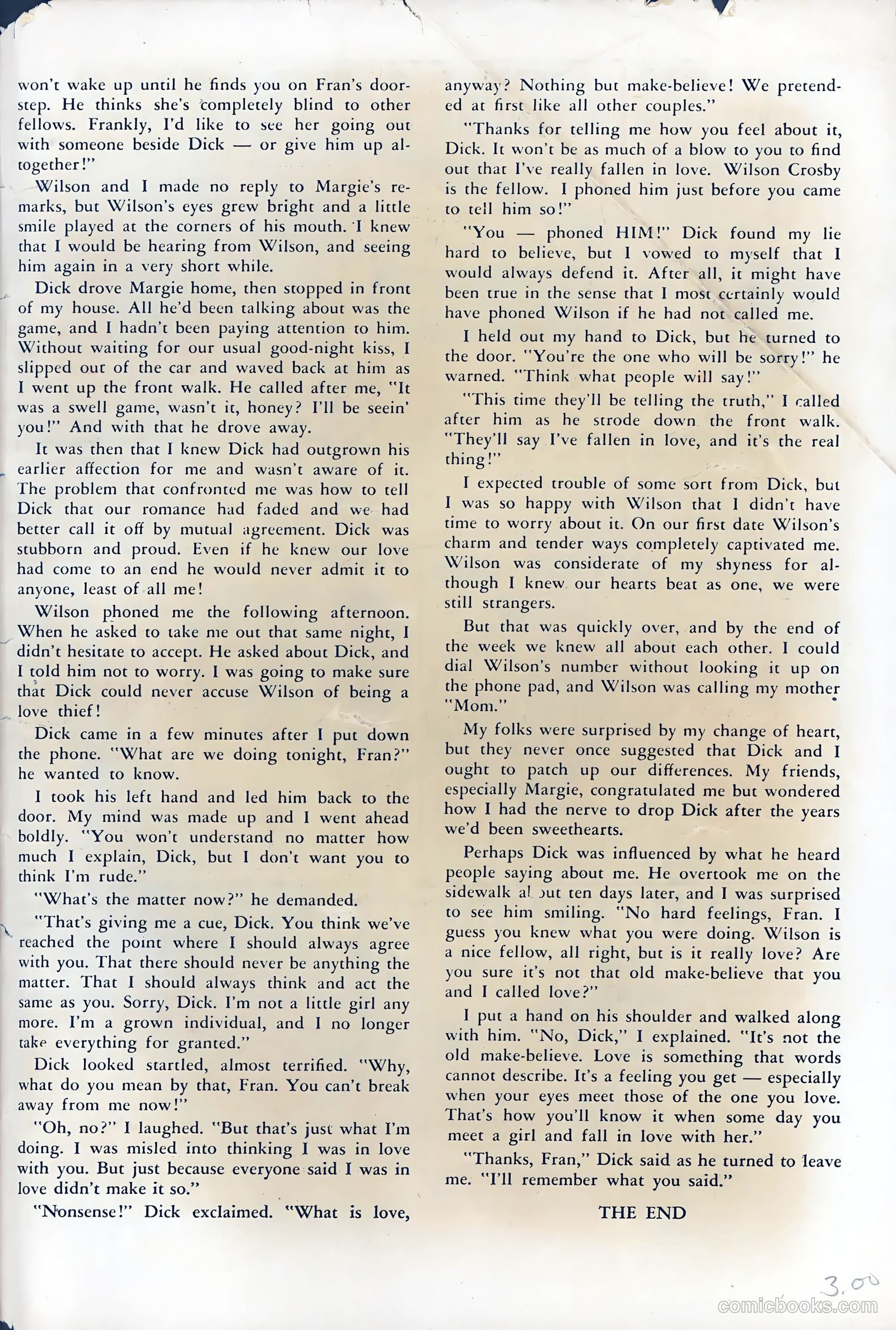 Pictorial Romances #5 — page 35 of 36