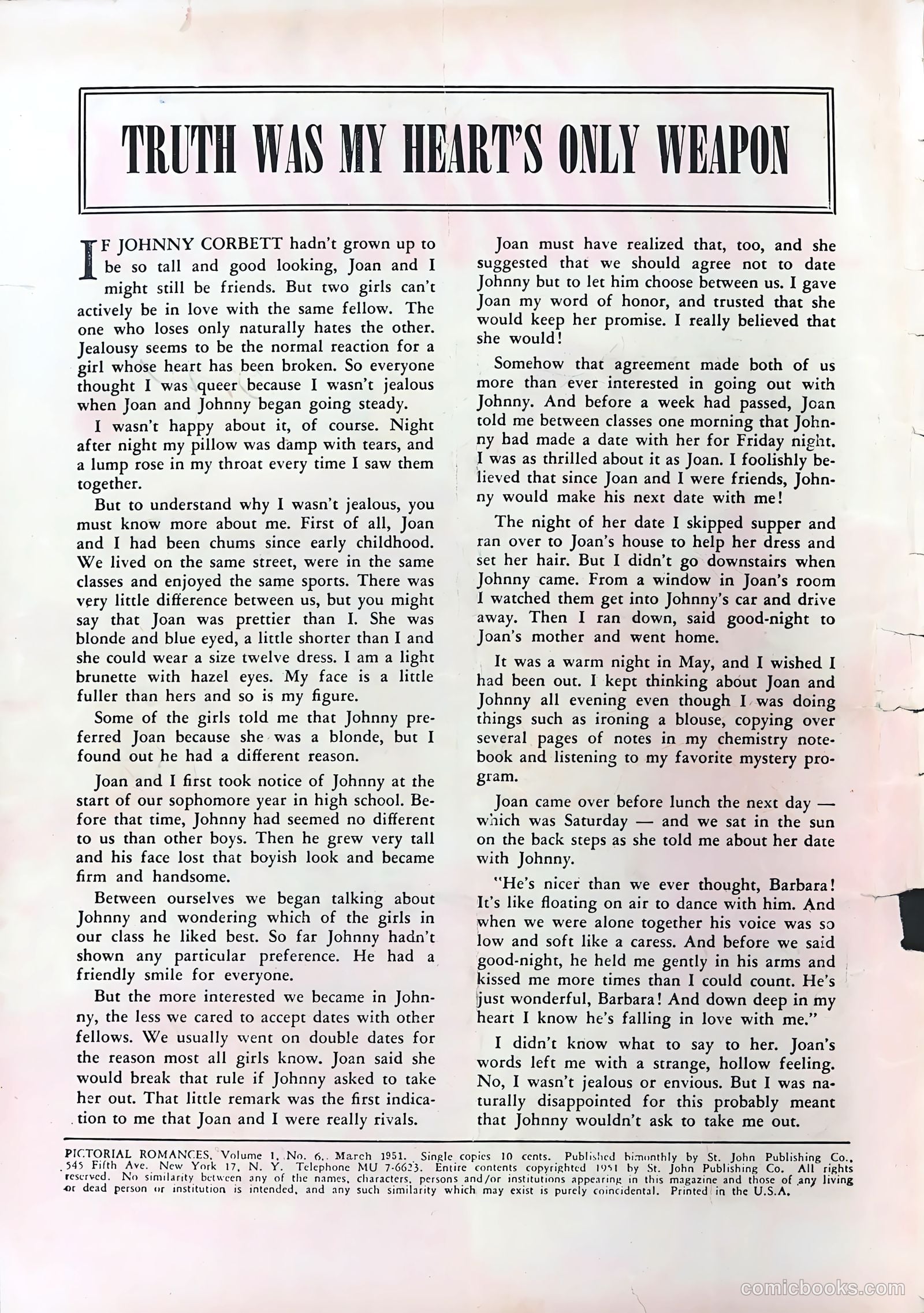 Pictorial Romances #6 — page 2 of 36