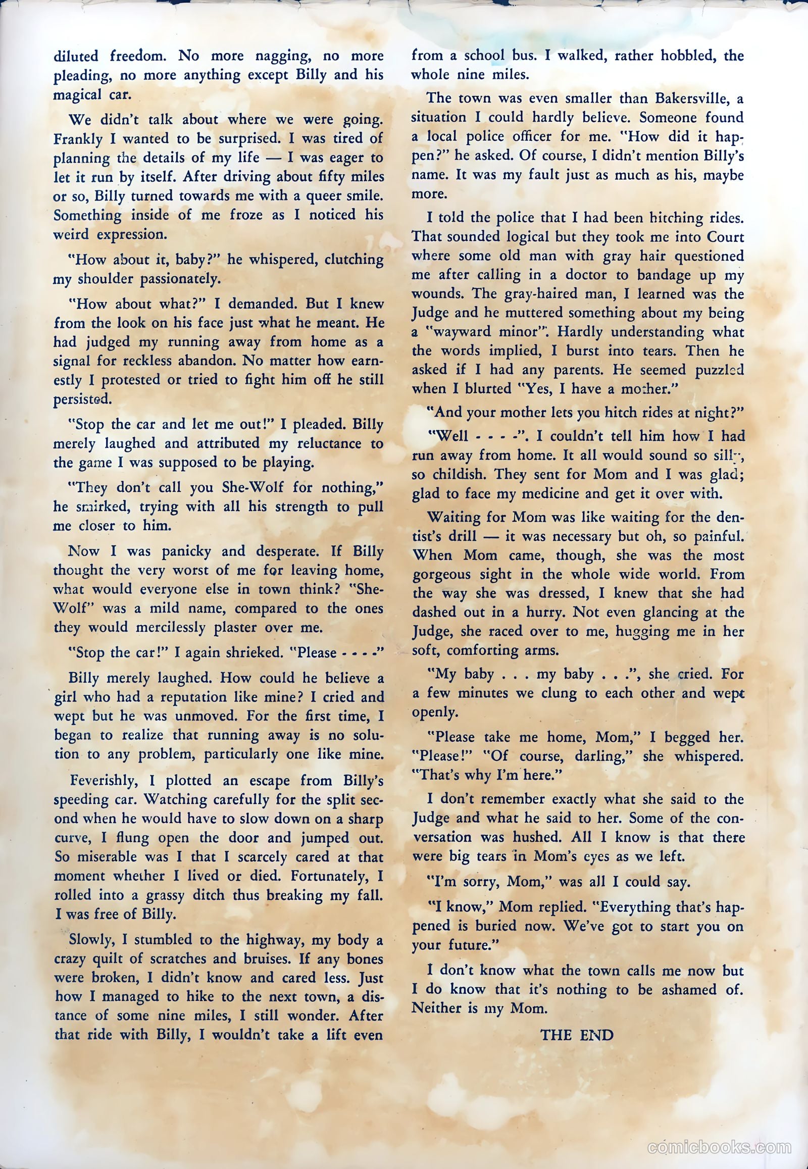 Pictorial Romances #7 — page 36 of 37