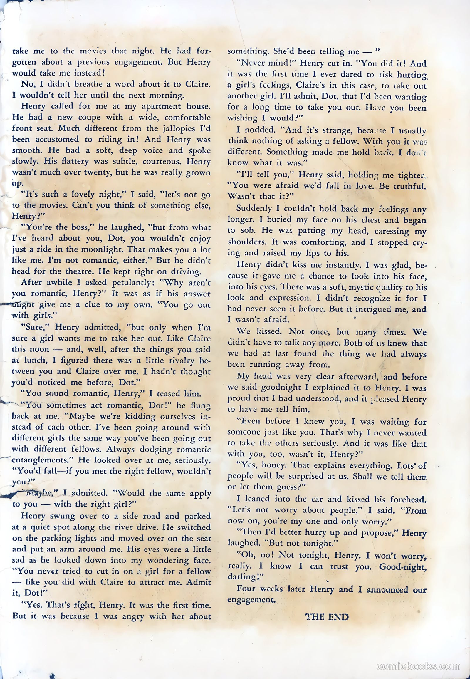 Pictorial Romances #8 — page 35 of 36