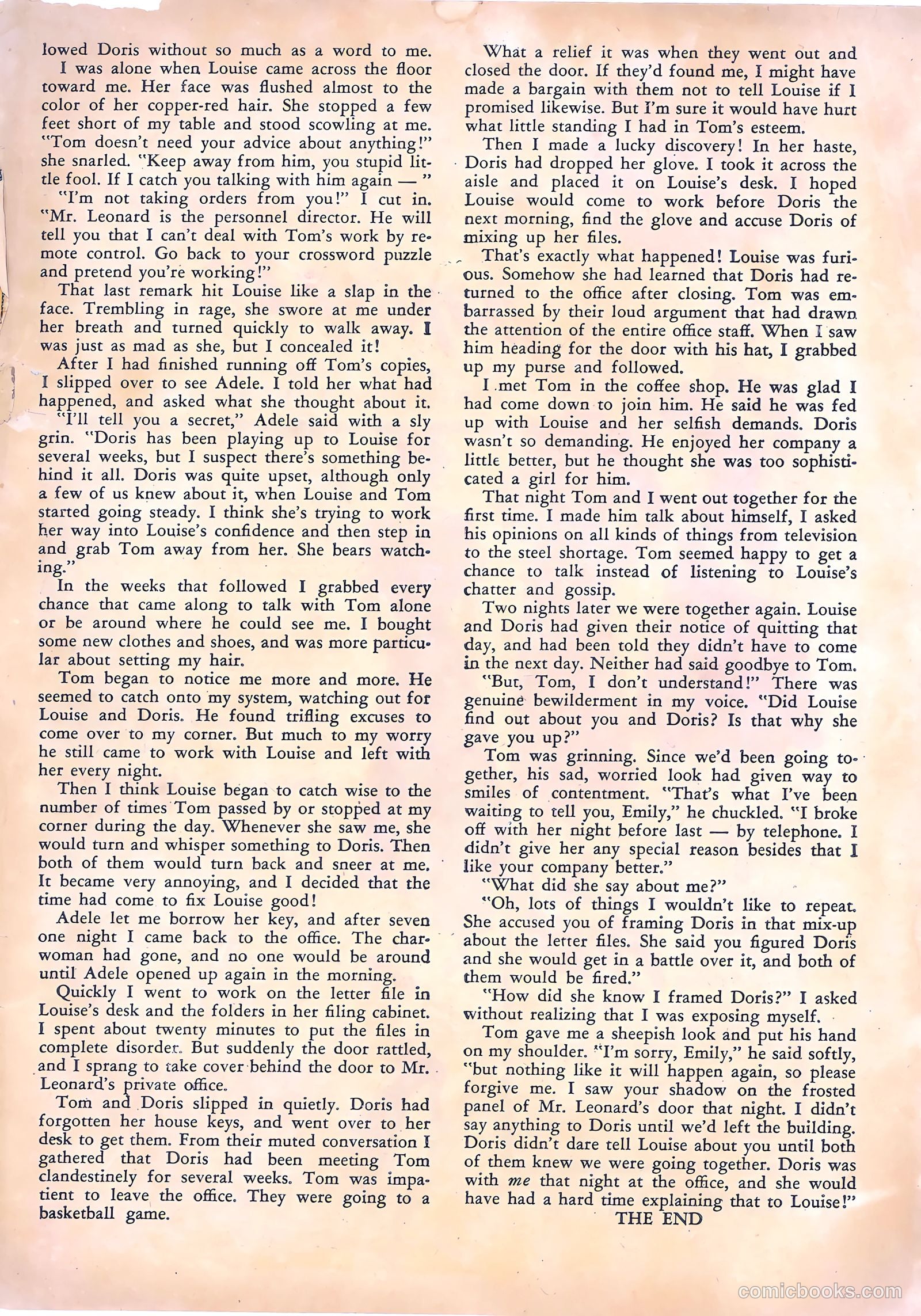 Pictorial Romances #9 — page 35 of 36