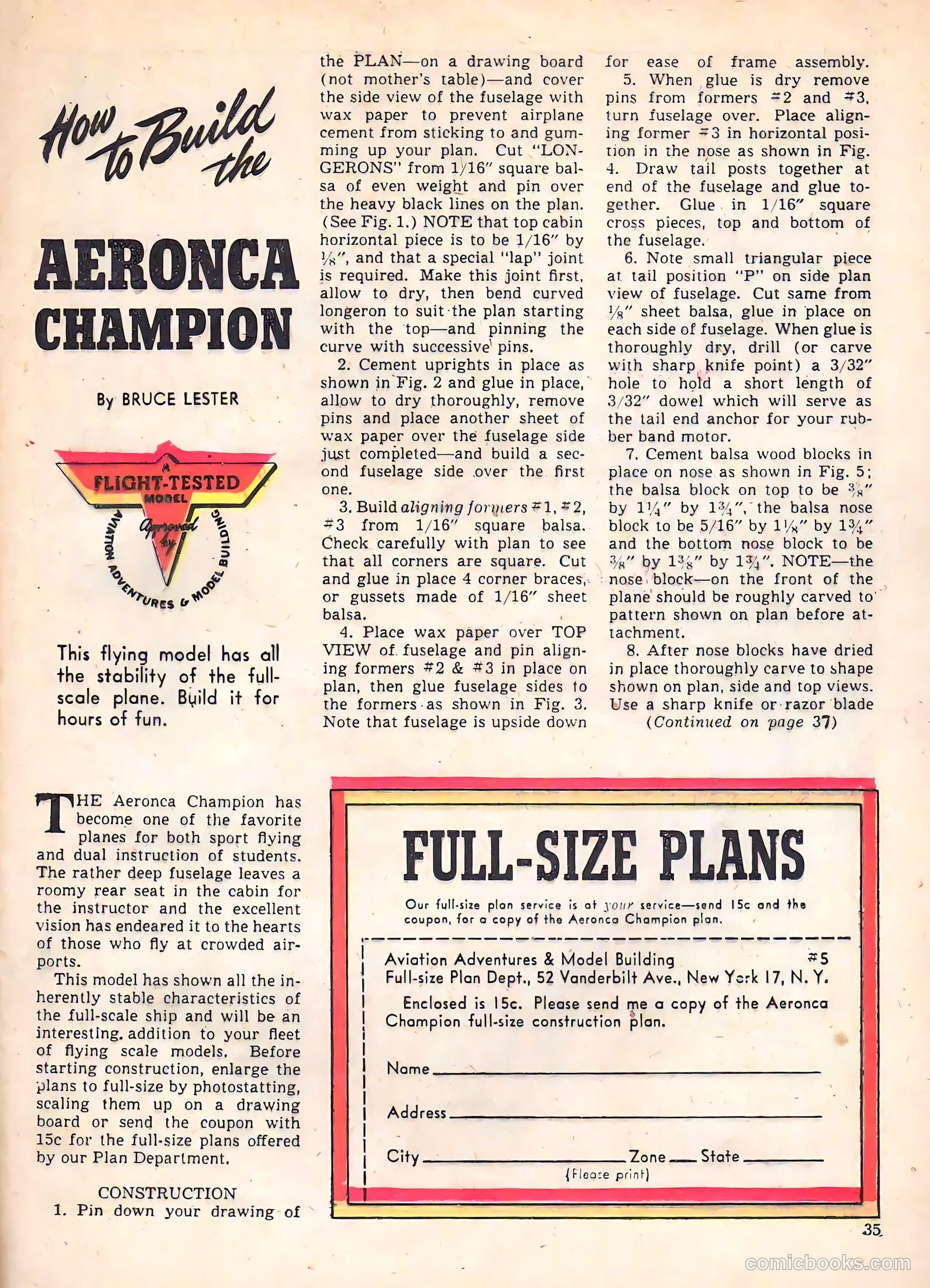 Aviation Adventures and Model Building #17 — page 35 of 60