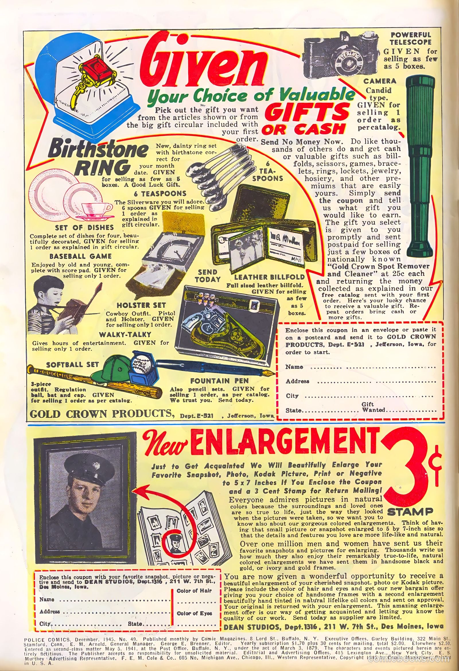 Police Comics #49 — page 2 of 60