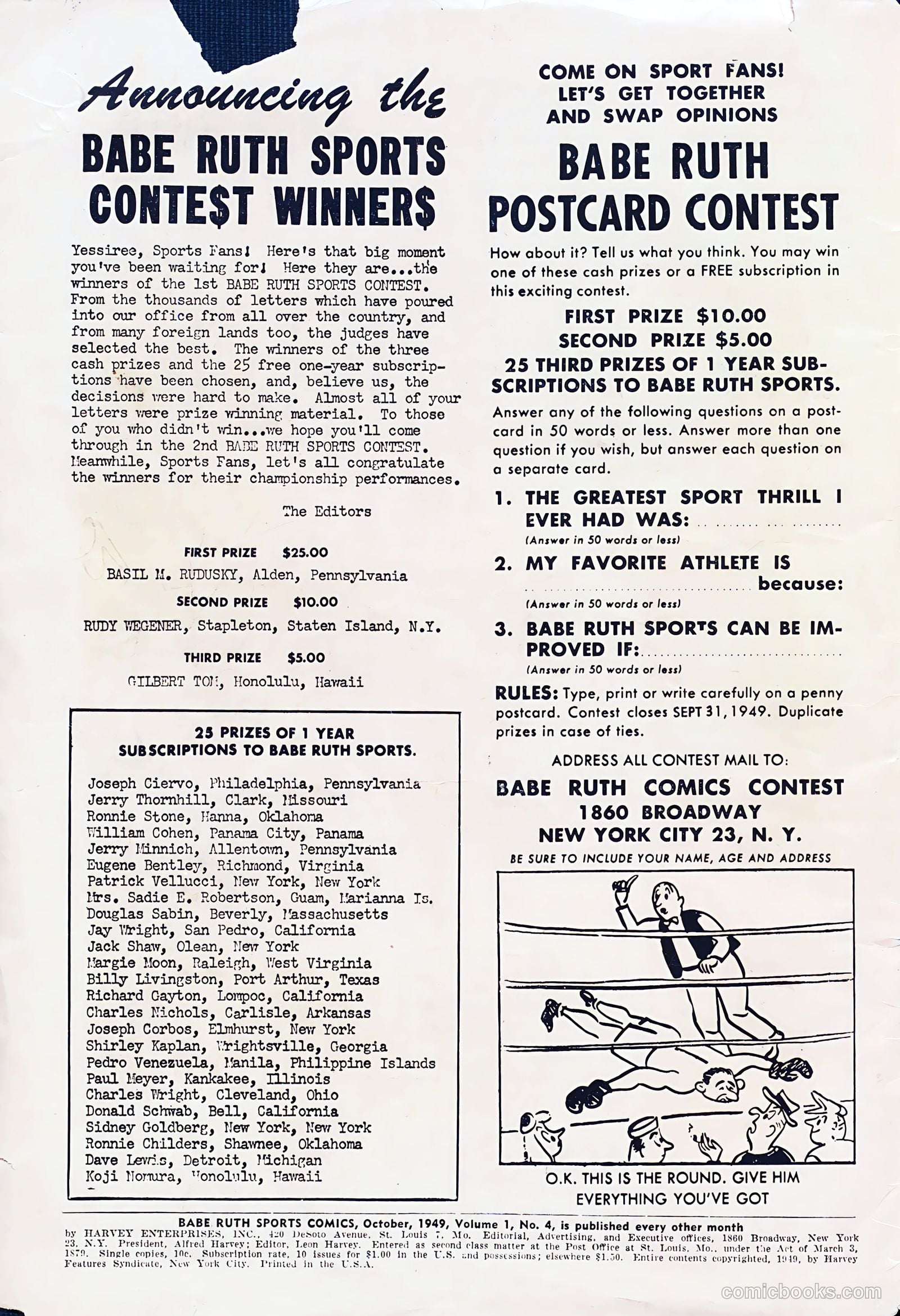 Babe Ruth Sports Comics #4 — page 2 of 32