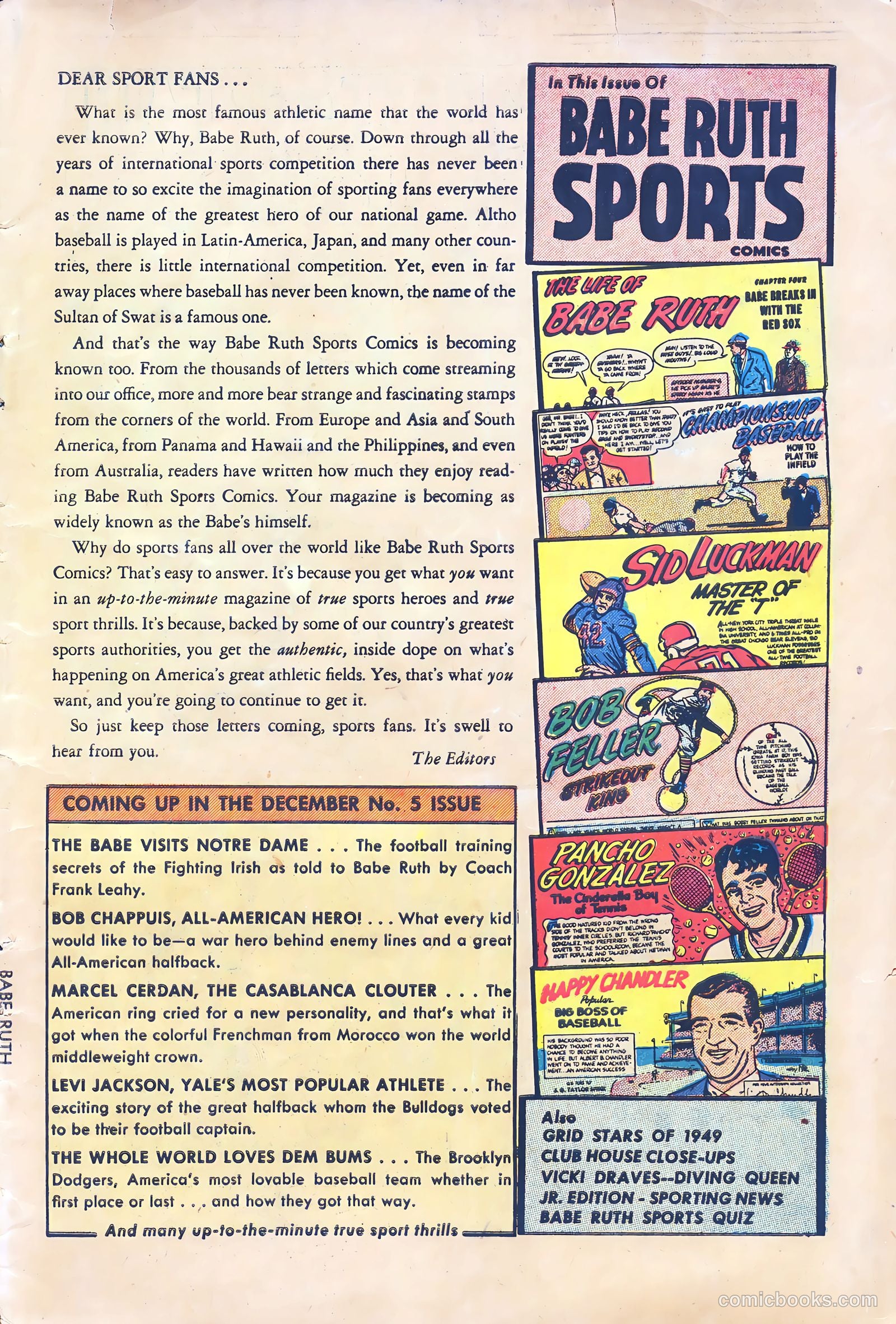 Babe Ruth Sports Comics #4 — page 3 of 32