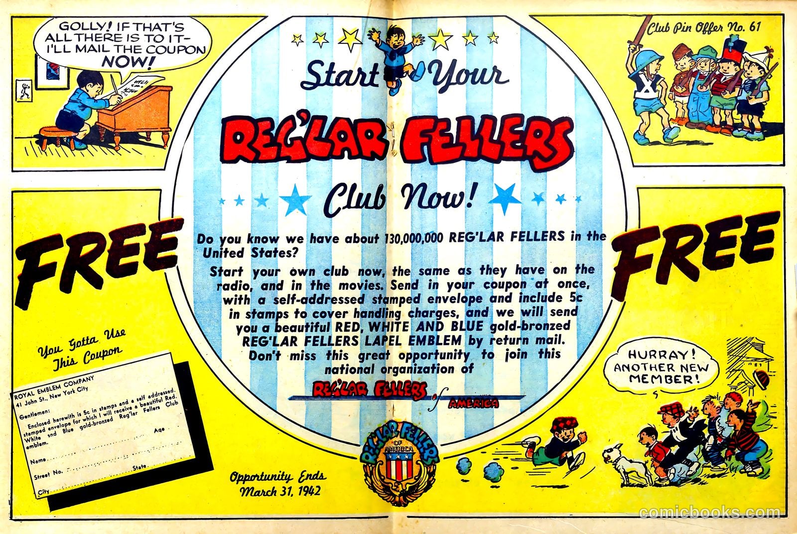 Reg'lar Fellers Heroic Comics #11 — page 70 of 70