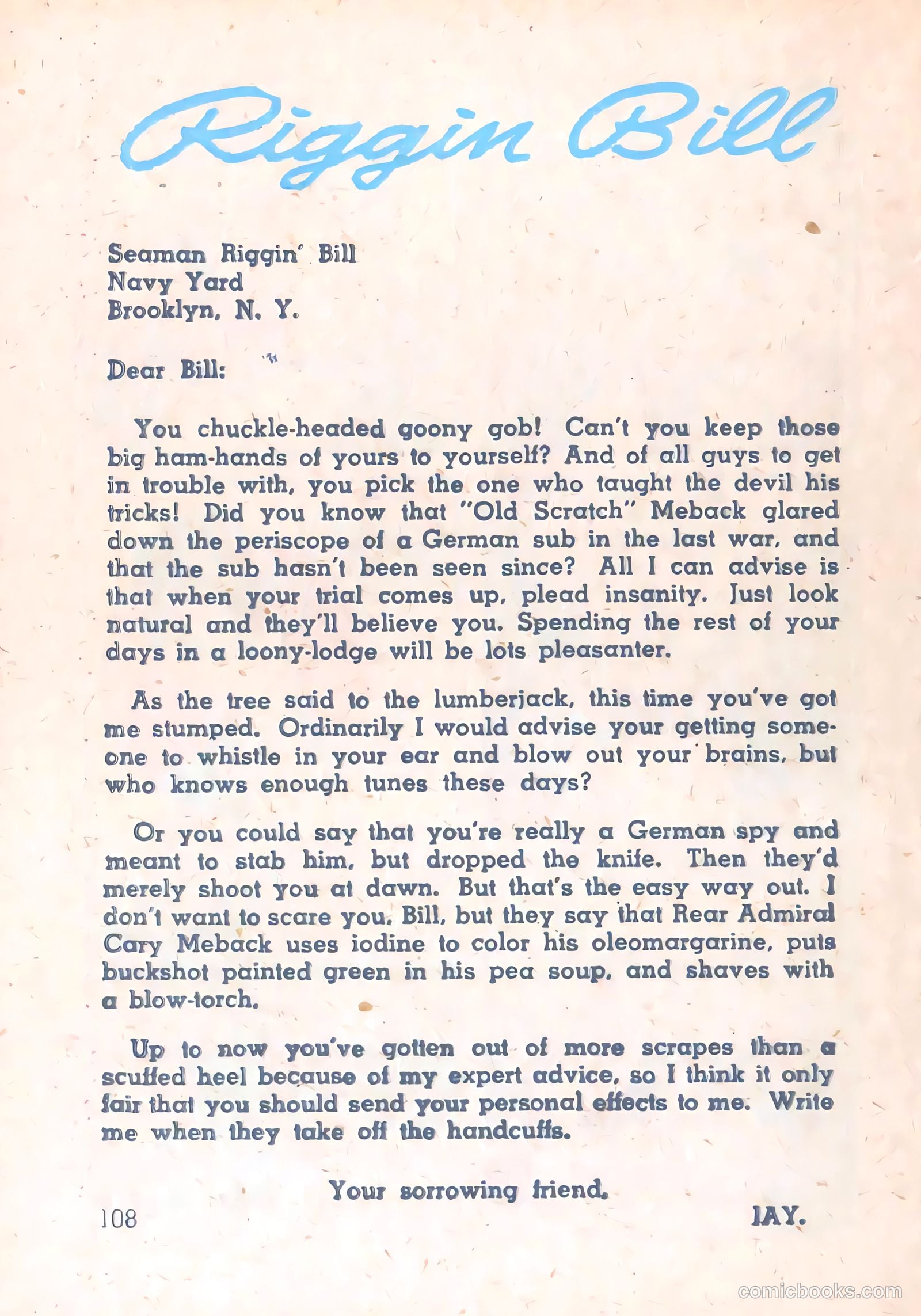 Riggin' Bill #4 — page 39 of 67