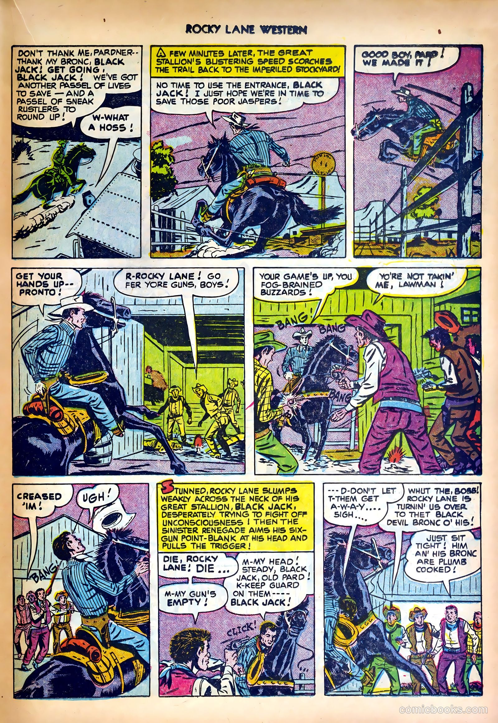 Rocky Lane Western #27 — page 19 of 36