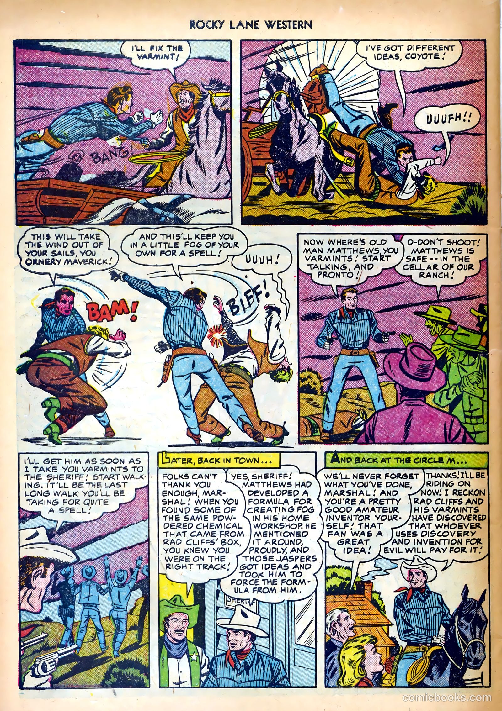 Rocky Lane Western #27 — page 34 of 36