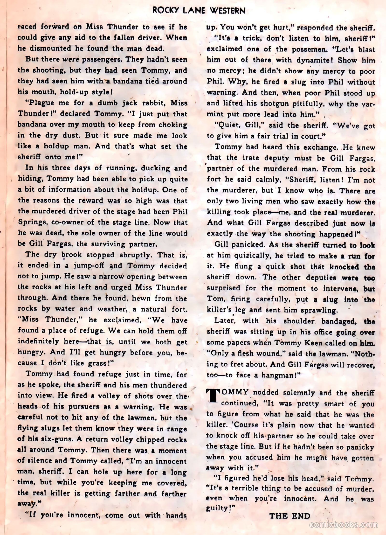 Rocky Lane Western #32 — page 20 of 33