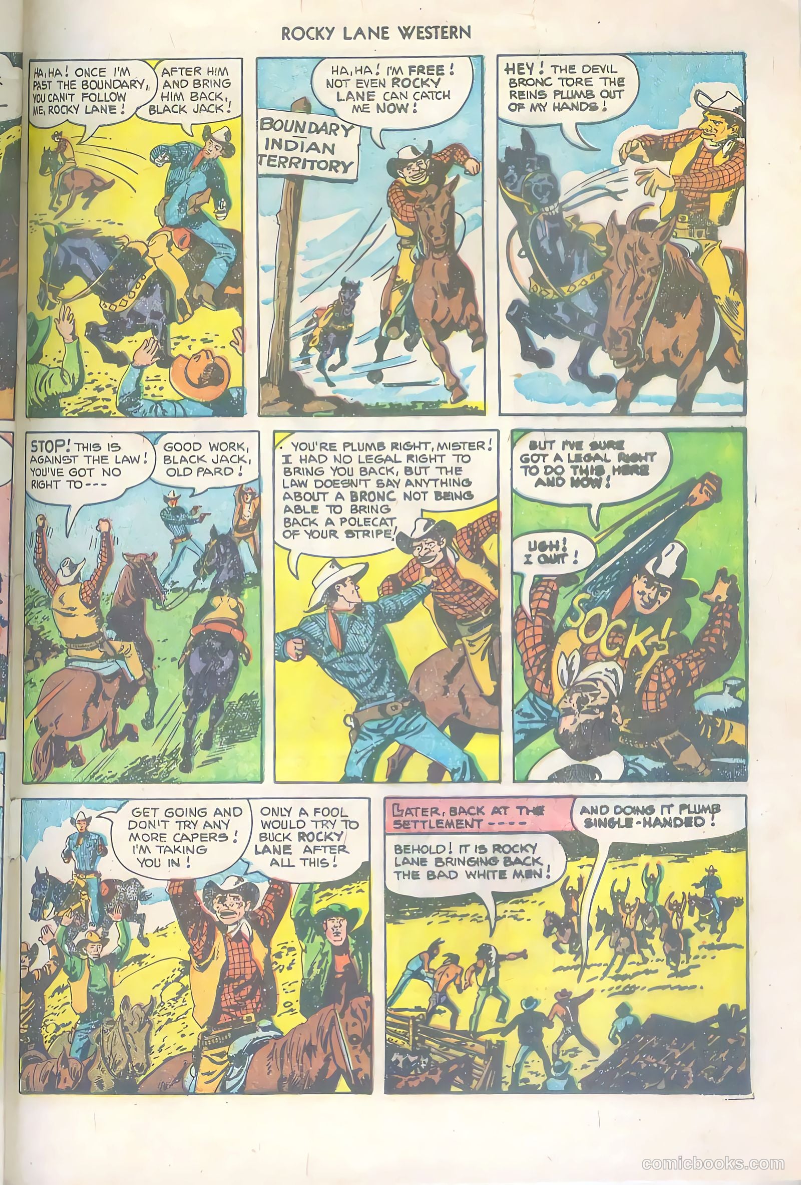 Rocky Lane Western #36 — page 33 of 36