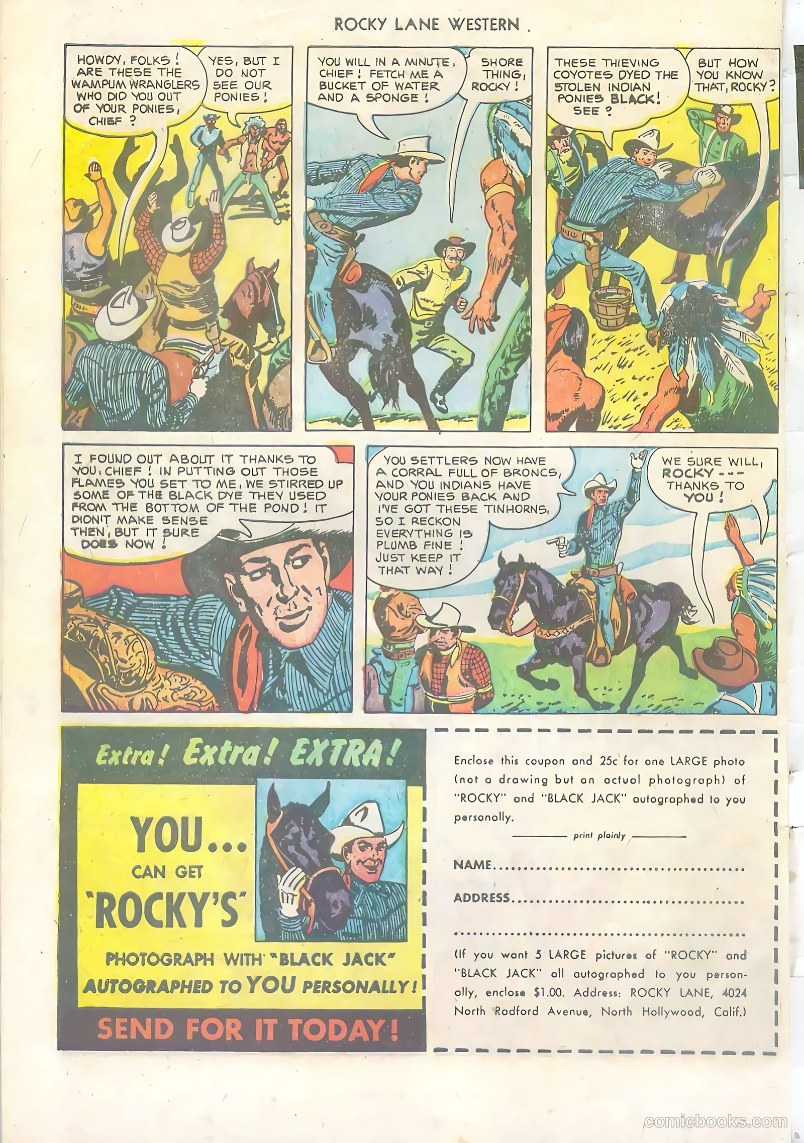Rocky Lane Western #36 — page 34 of 36