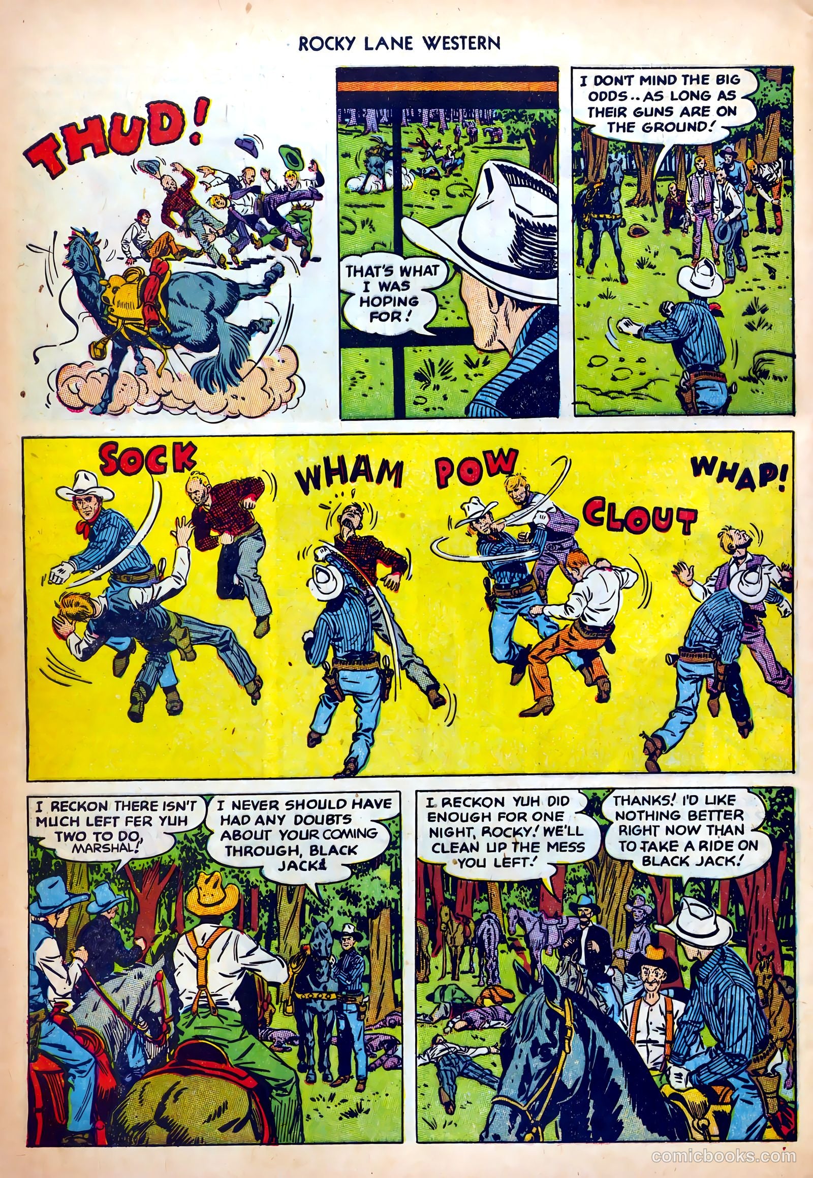 Rocky Lane Western #42 — page 32 of 36