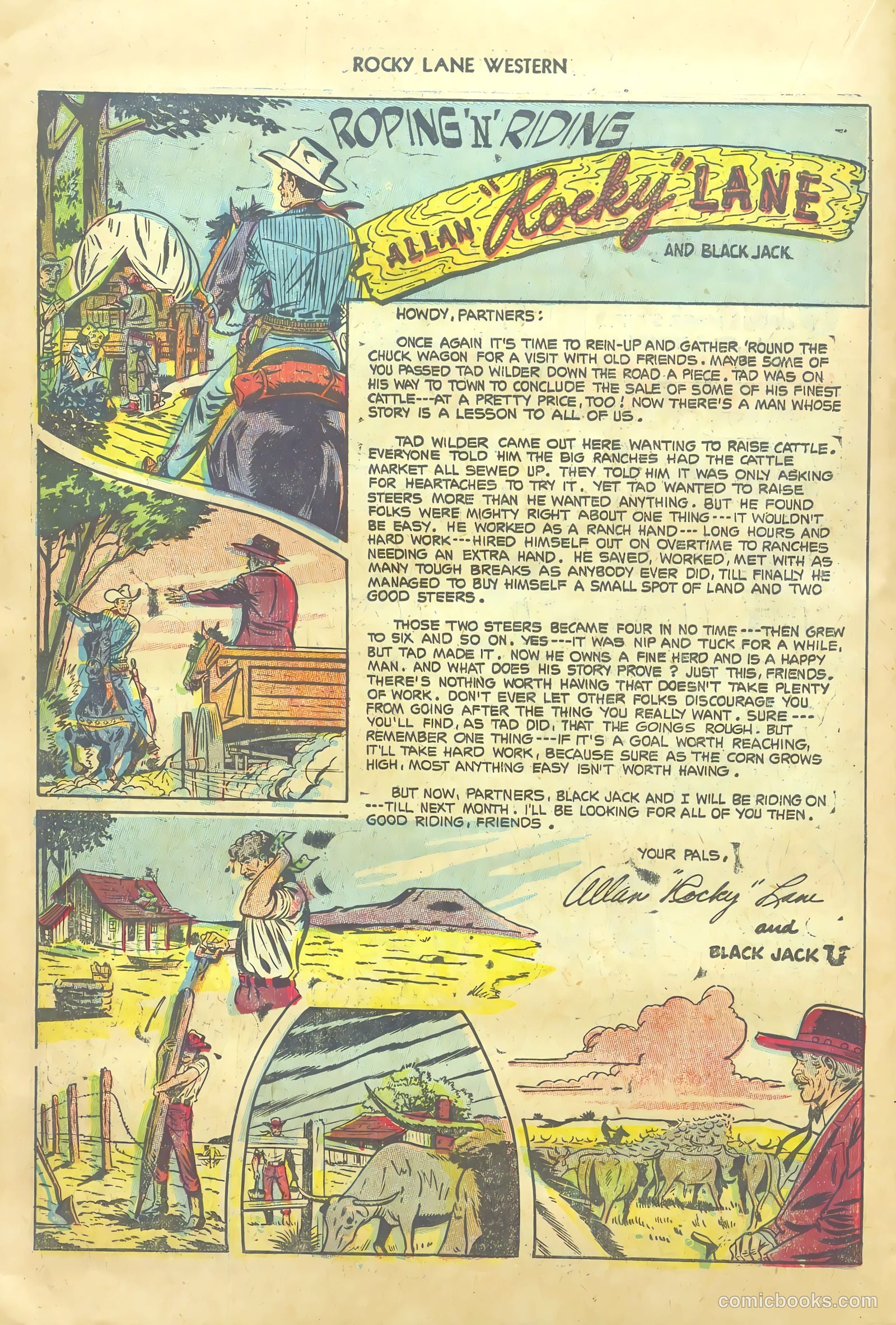 Rocky Lane Western #54 — page 22 of 36