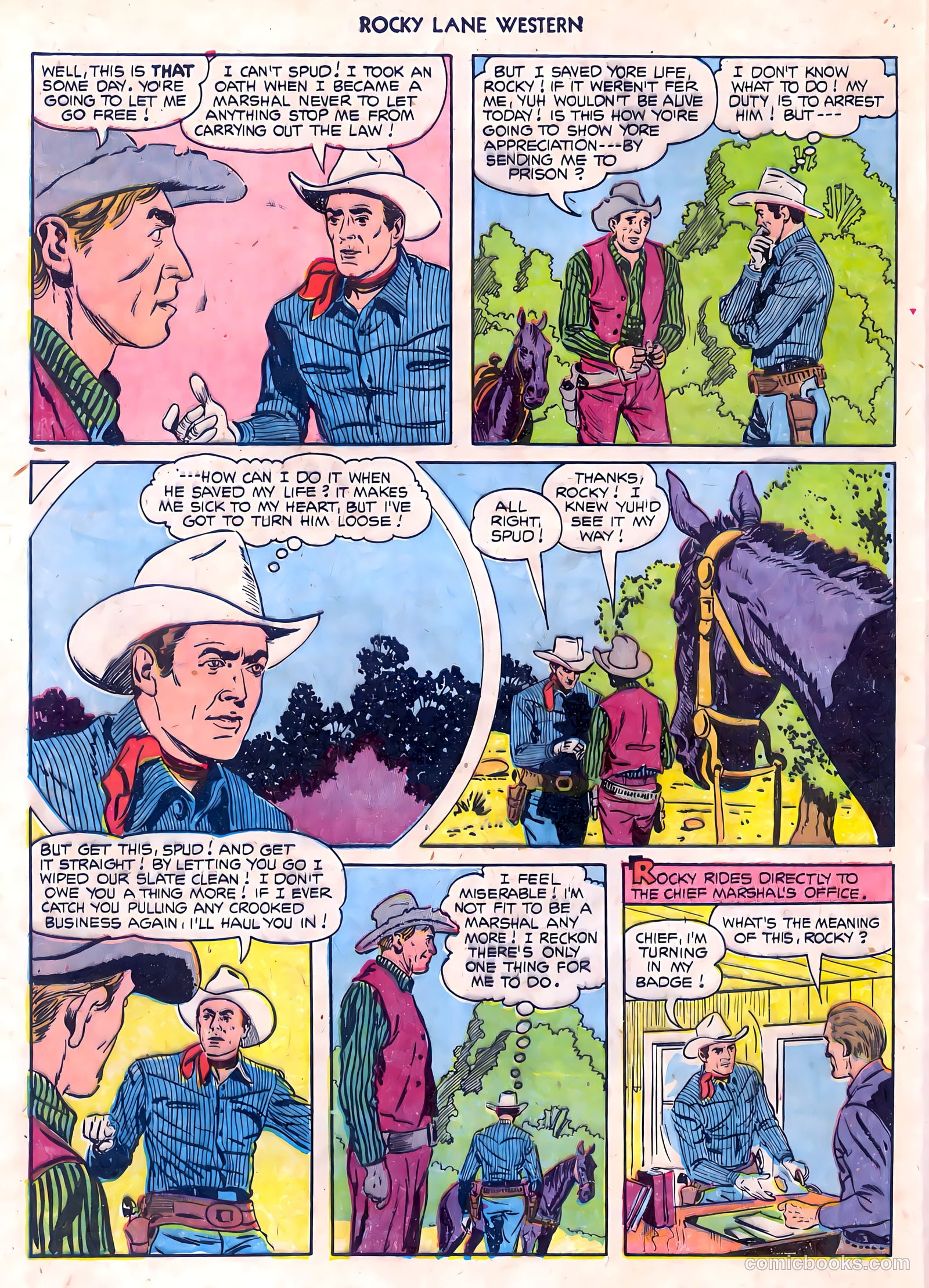 Rocky Lane Western #55 — page 28 of 36