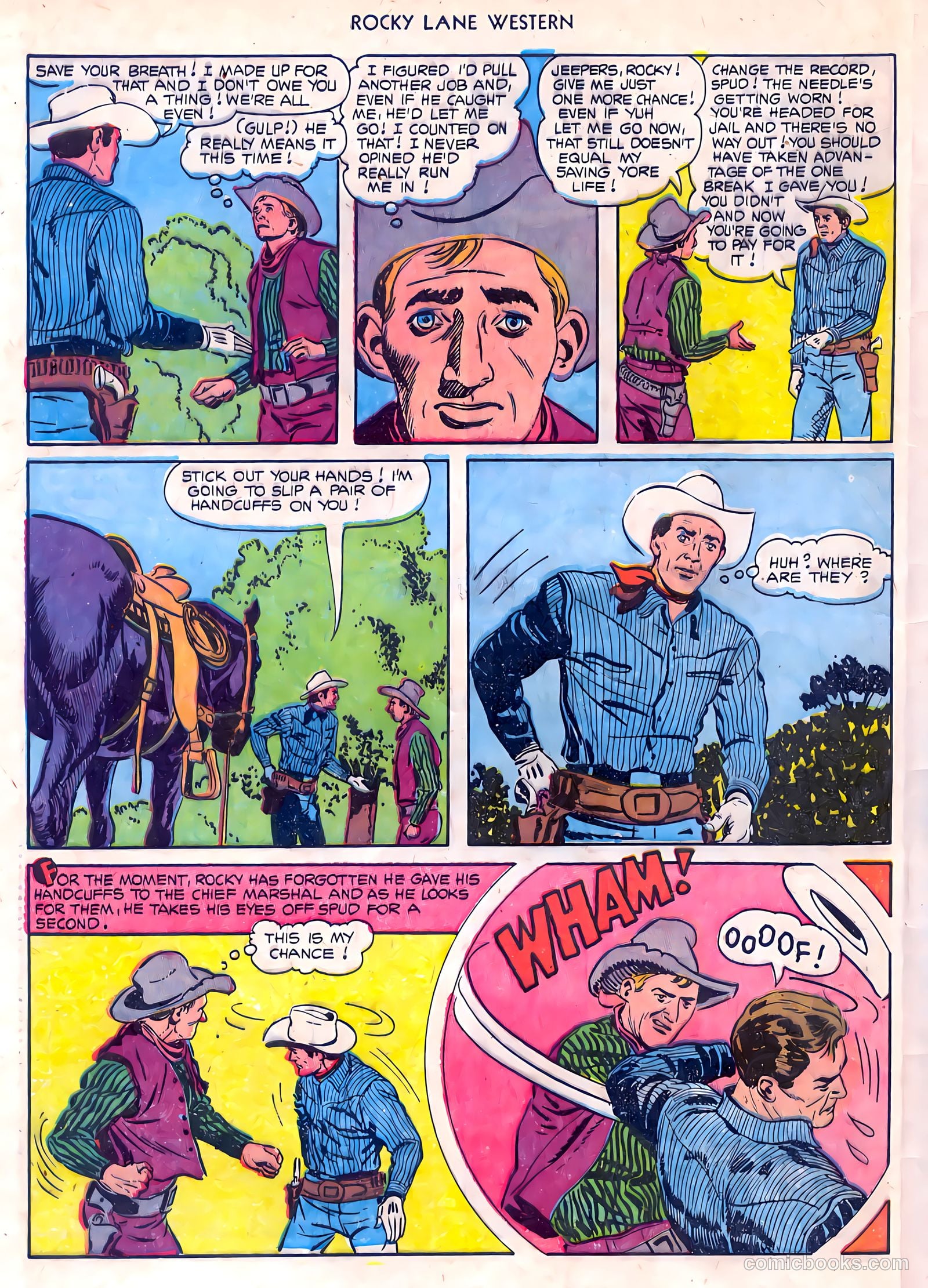 Rocky Lane Western #55 — page 32 of 36