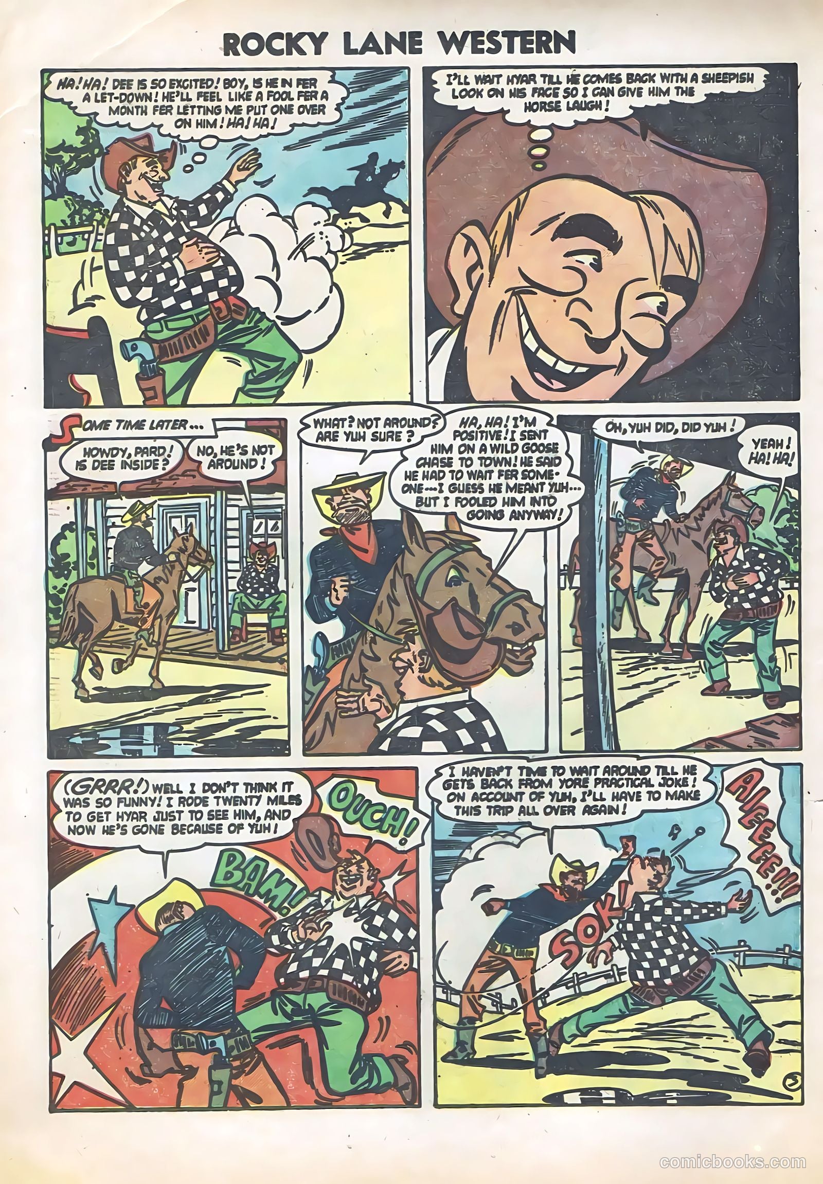 Rocky Lane Western #57 — page 20 of 36