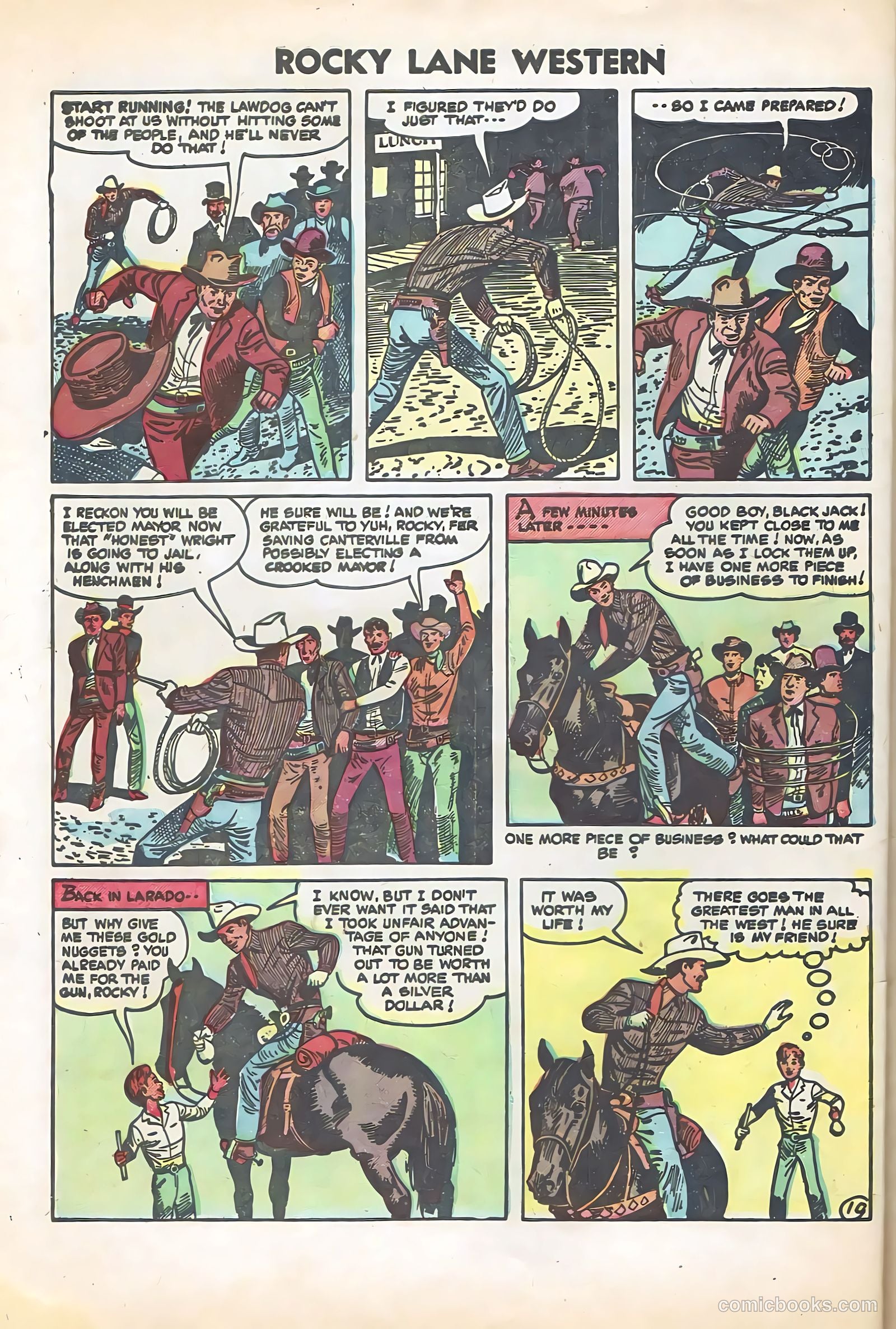 Rocky Lane Western #57 — page 32 of 36