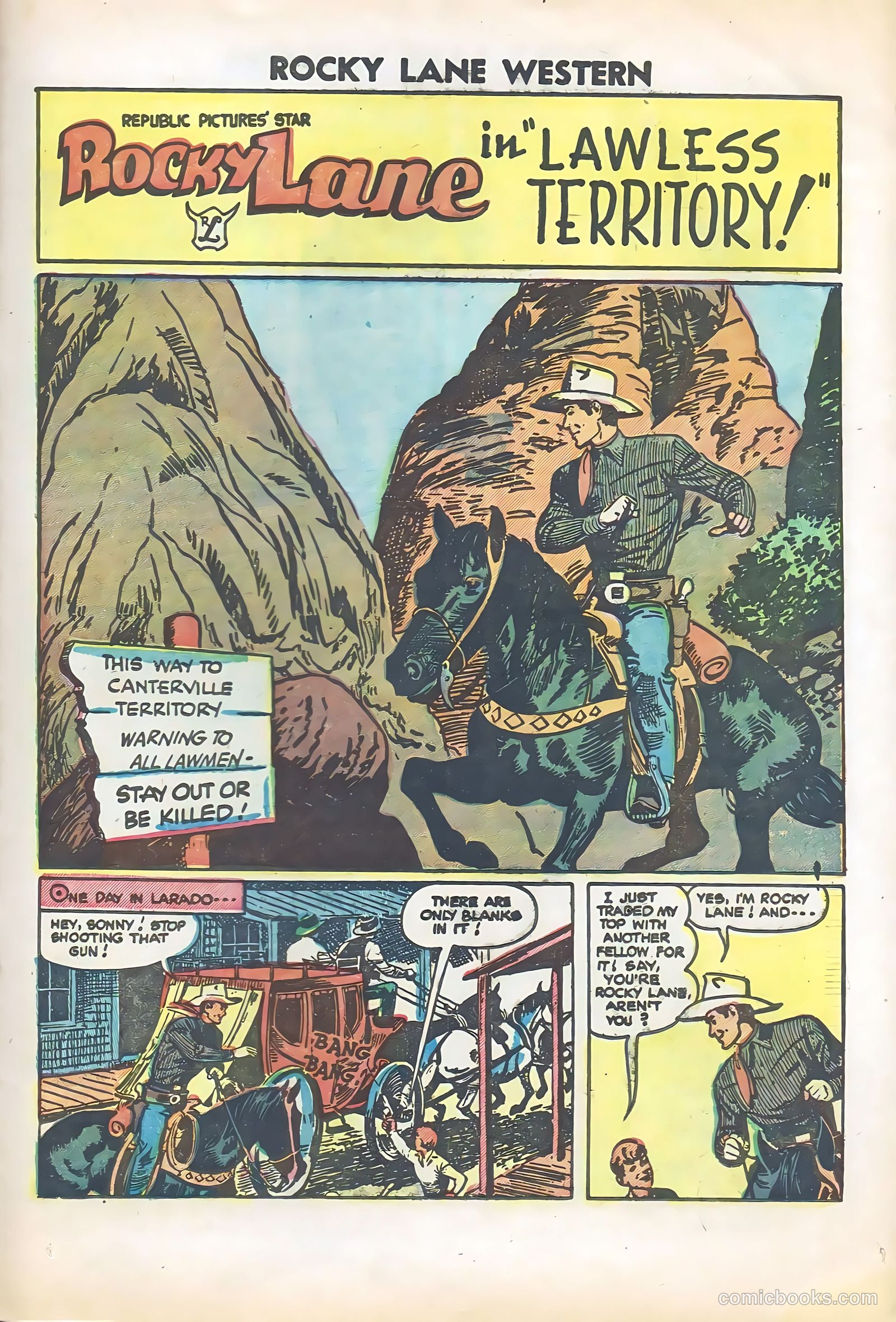 Rocky Lane Western #57 — page 23 of 36